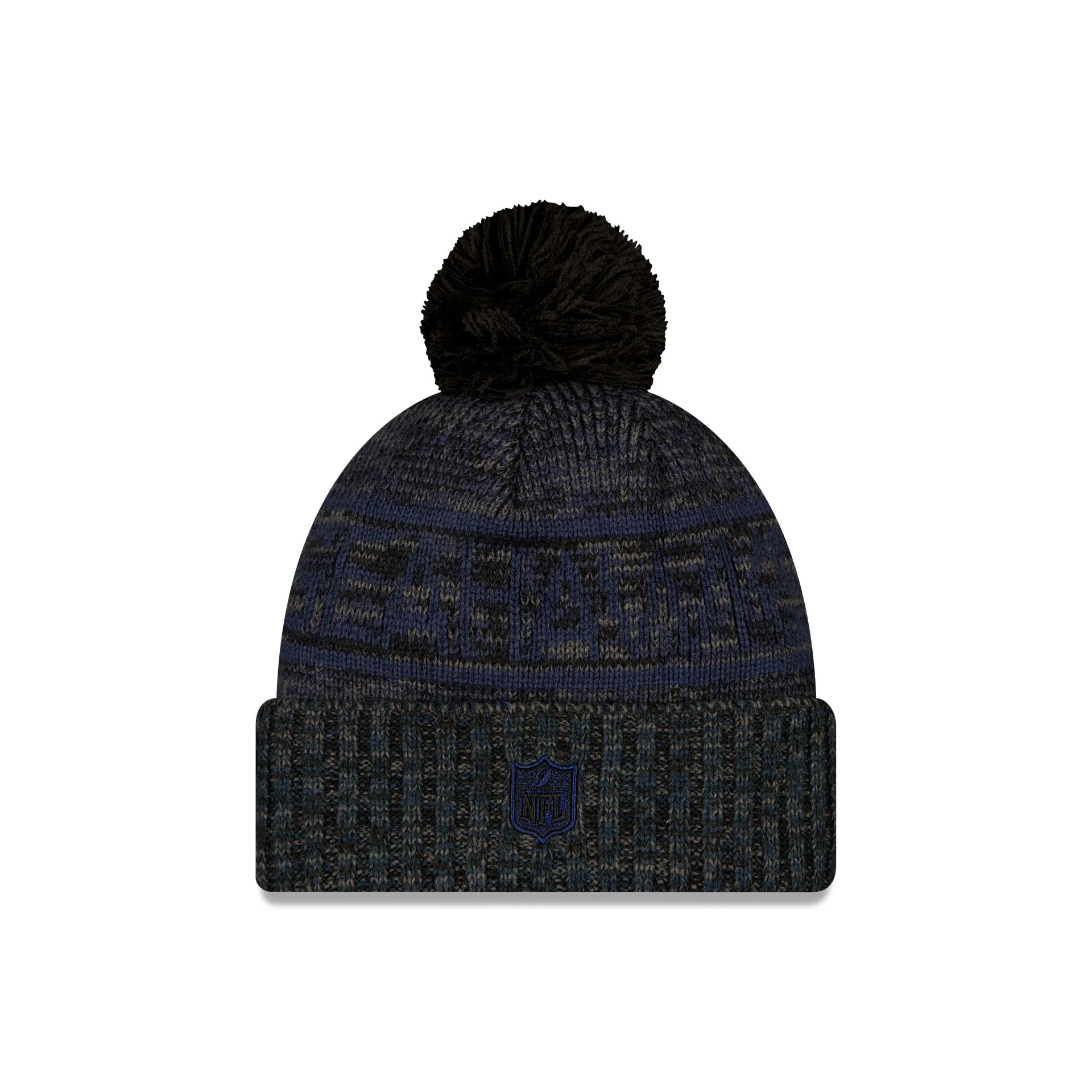 Seattle Seahawks 2025 Sideline Cold Weather Black Pom Knit Hat sold by New Era product image thumbnail 2