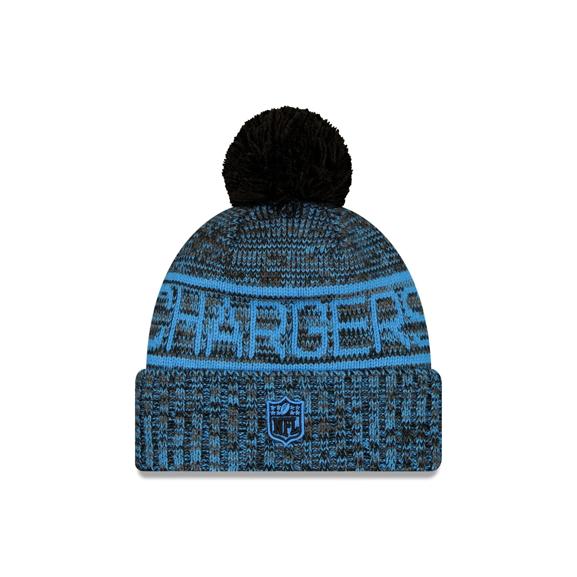 Los Angeles Chargers 2025 Sideline Cold Weather Black Pom Knit Hat sold by New Era product image thumbnail 2