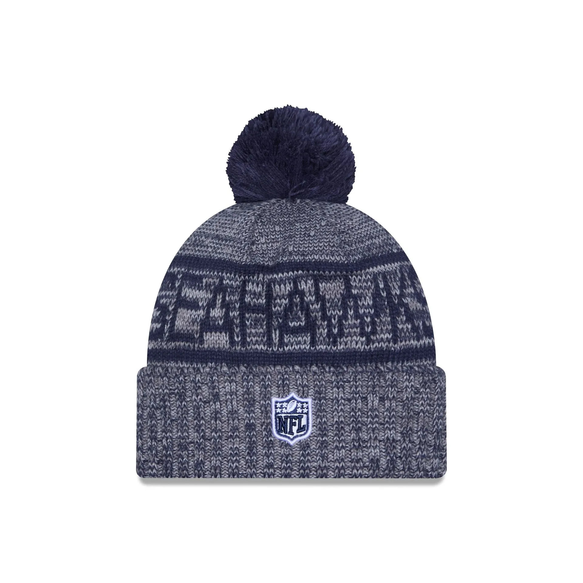 Seattle Seahawks 2025 Sideline Cold Weather Gray Pom Knit Hat sold by New Era product image thumbnail 3
