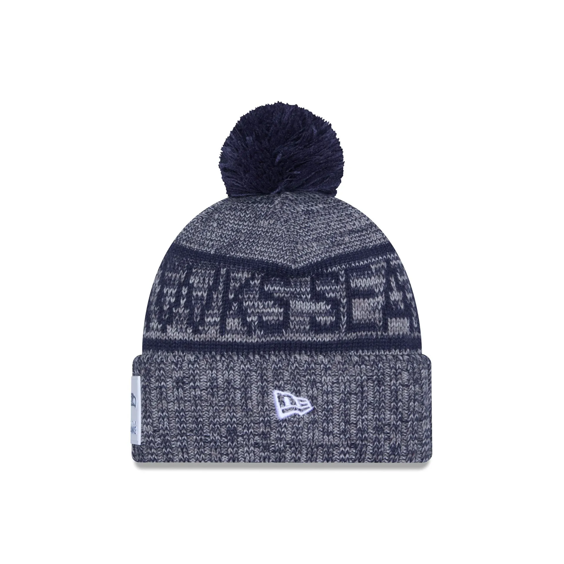 Seattle Seahawks 2025 Sideline Cold Weather Gray Pom Knit Hat sold by New Era product image thumbnail 2