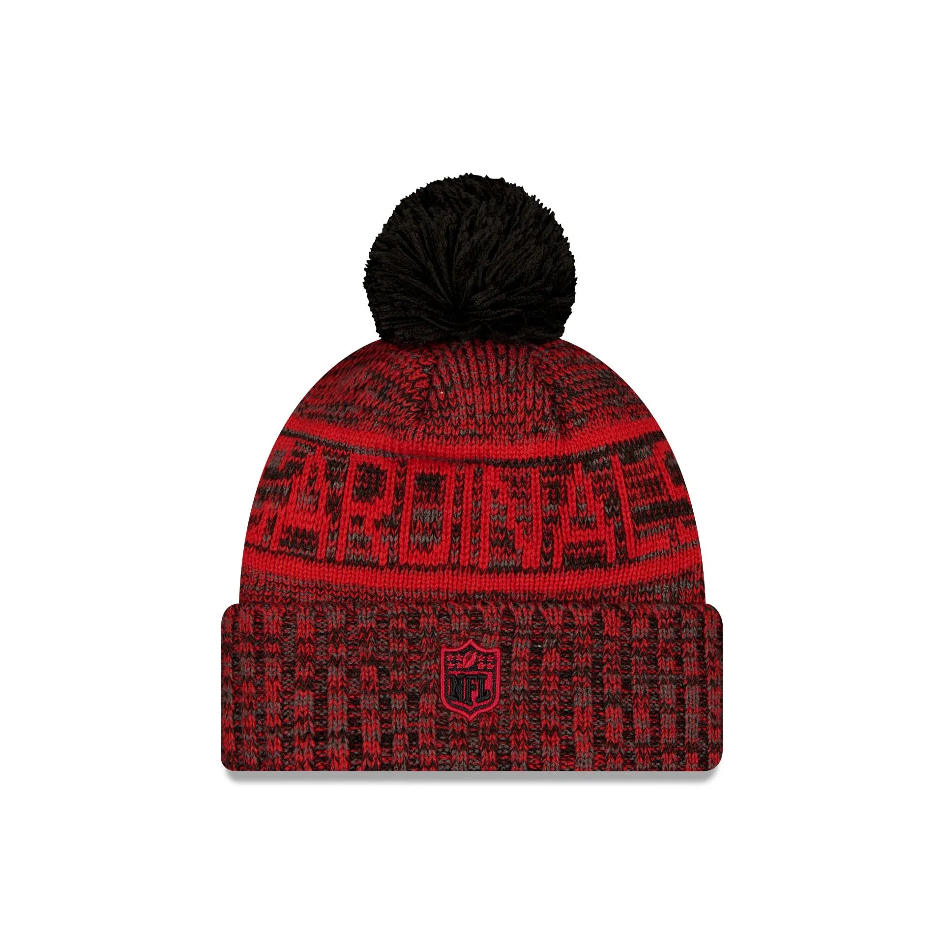 Arizona Cardinals 2025 Sideline Cold Weather Black Pom Knit Hat sold by New Era product image thumbnail 2