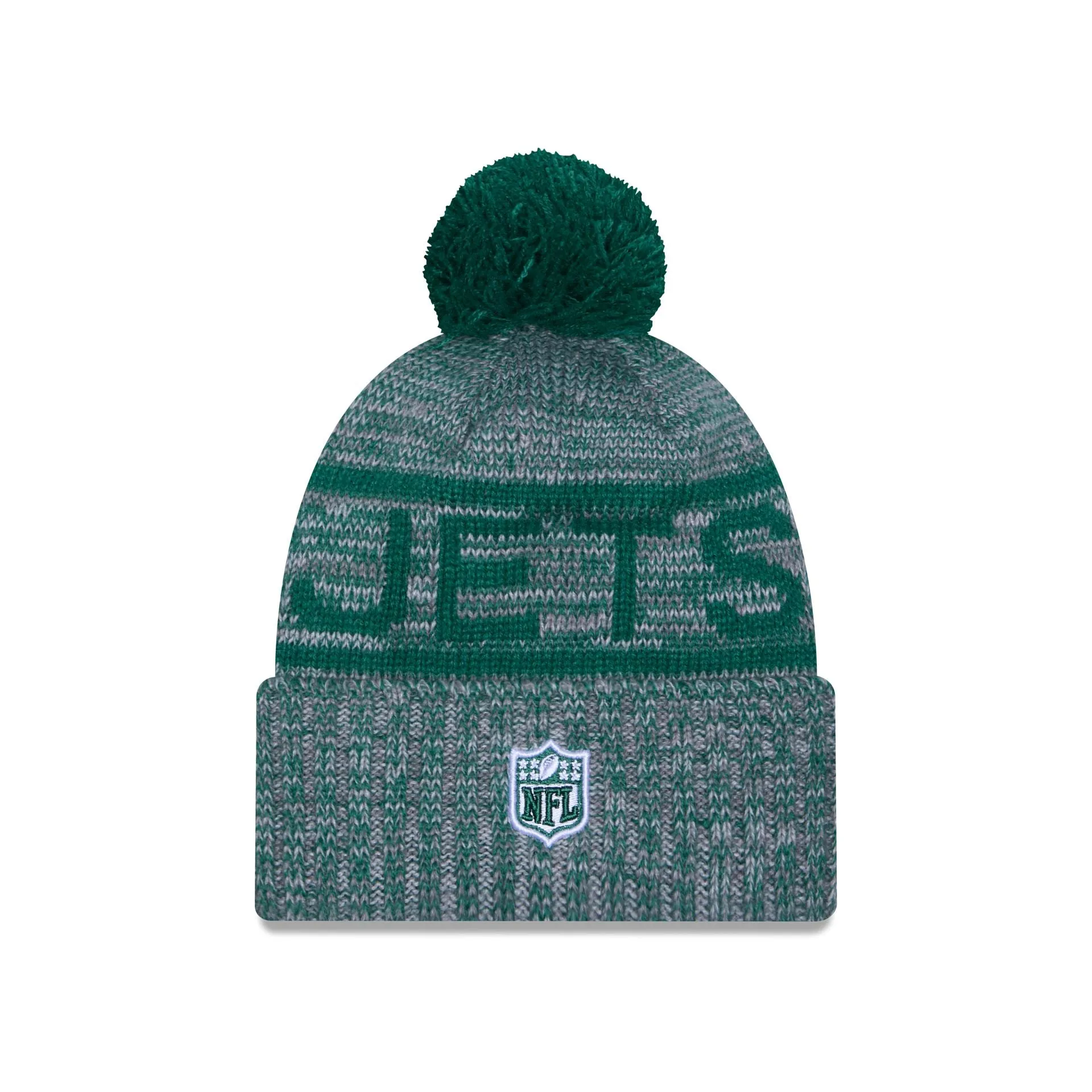 New York Jets 2025 Sideline Cold Weather Gray Pom Knit Hat sold by New Era product image thumbnail 3