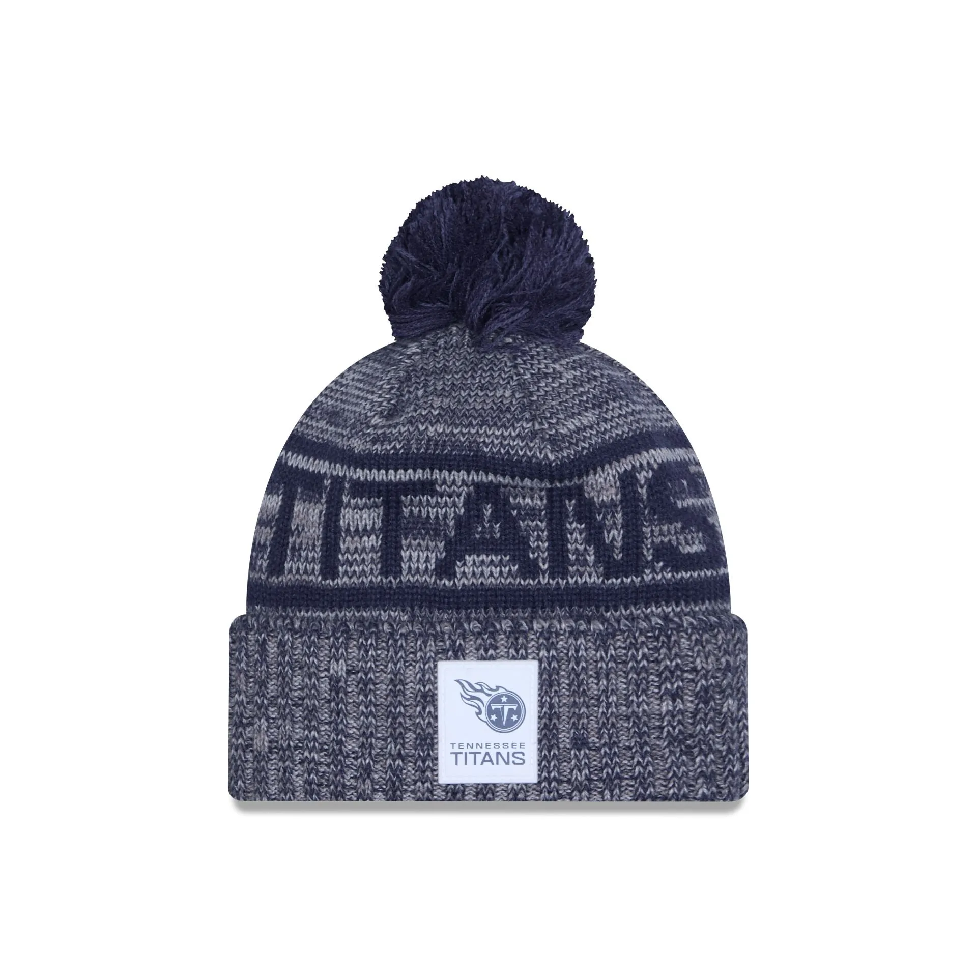 Tennessee Titans 2025 Sideline Cold Weather Gray Pom Knit Hat sold by New Era