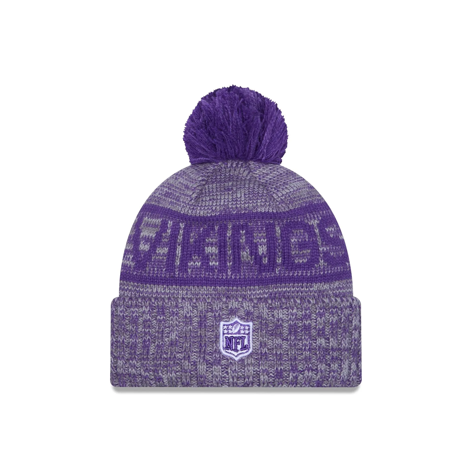 Minnesota Vikings 2025 Sideline Cold Weather Gray Pom Knit Hat sold by New Era product image thumbnail 3