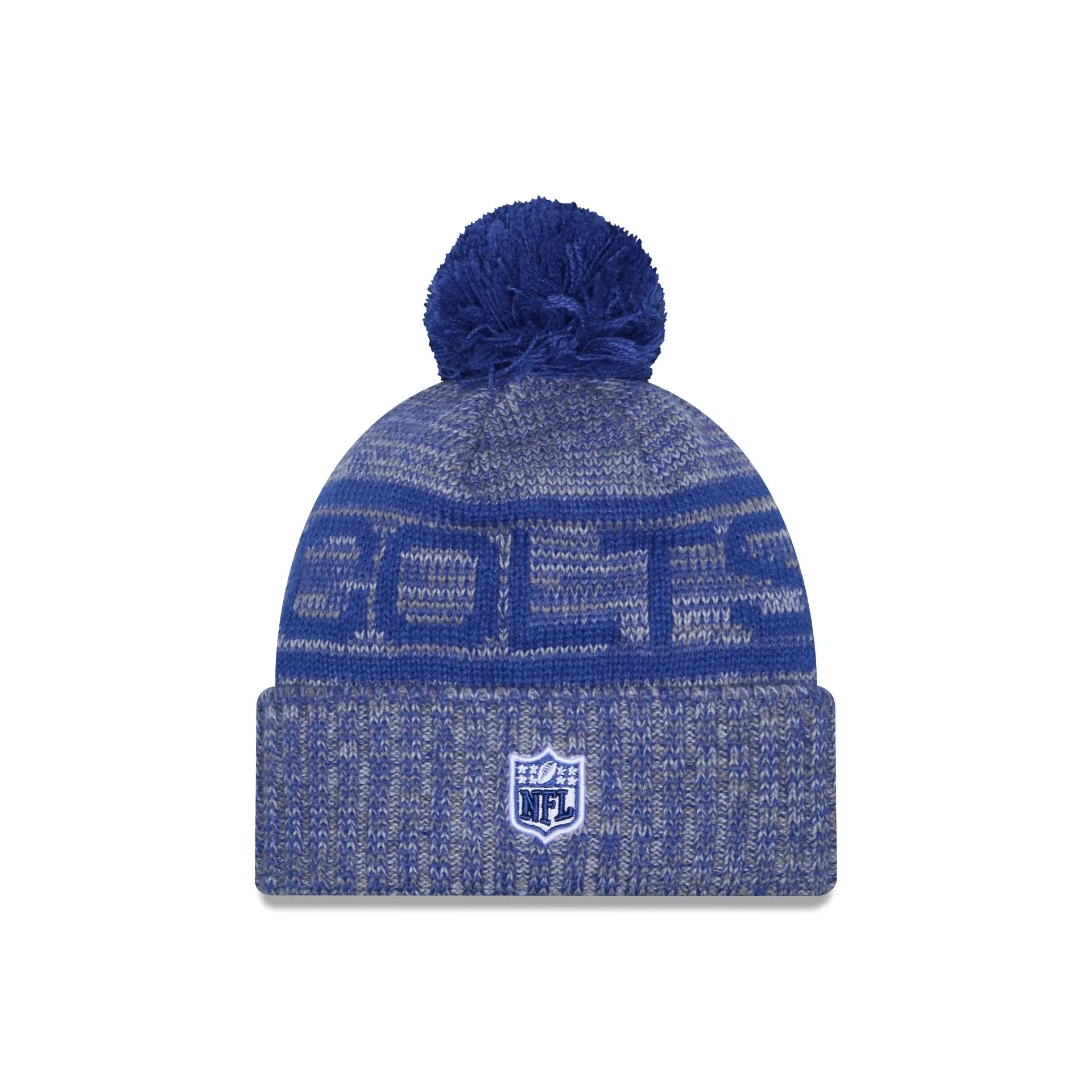 Indianapolis Colts 2025 Sideline Cold Weather Gray Pom Knit Hat sold by New Era product image thumbnail 3