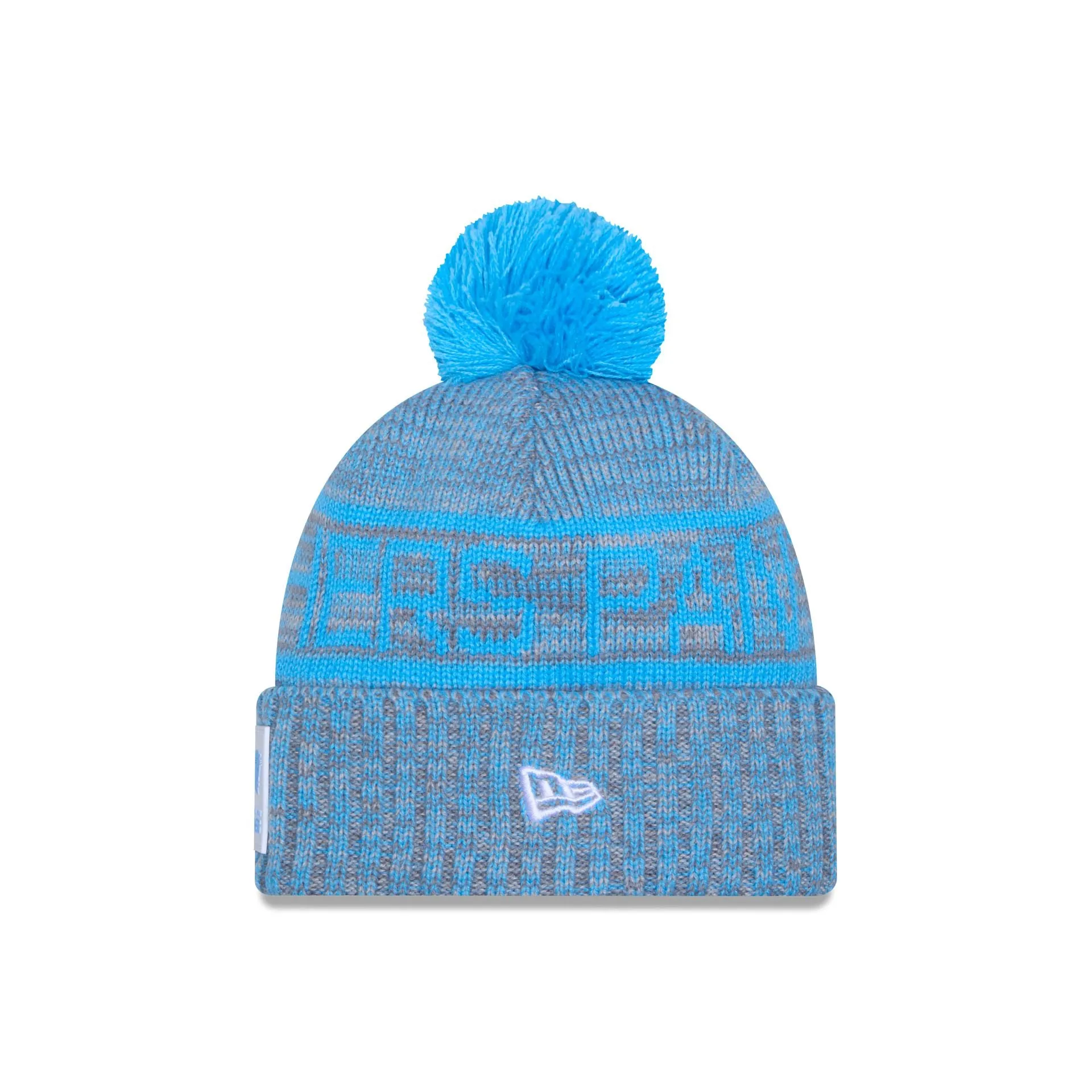 Carolina Panthers 2025 Sideline Cold Weather Gray Pom Knit Hat sold by New Era product image thumbnail 2