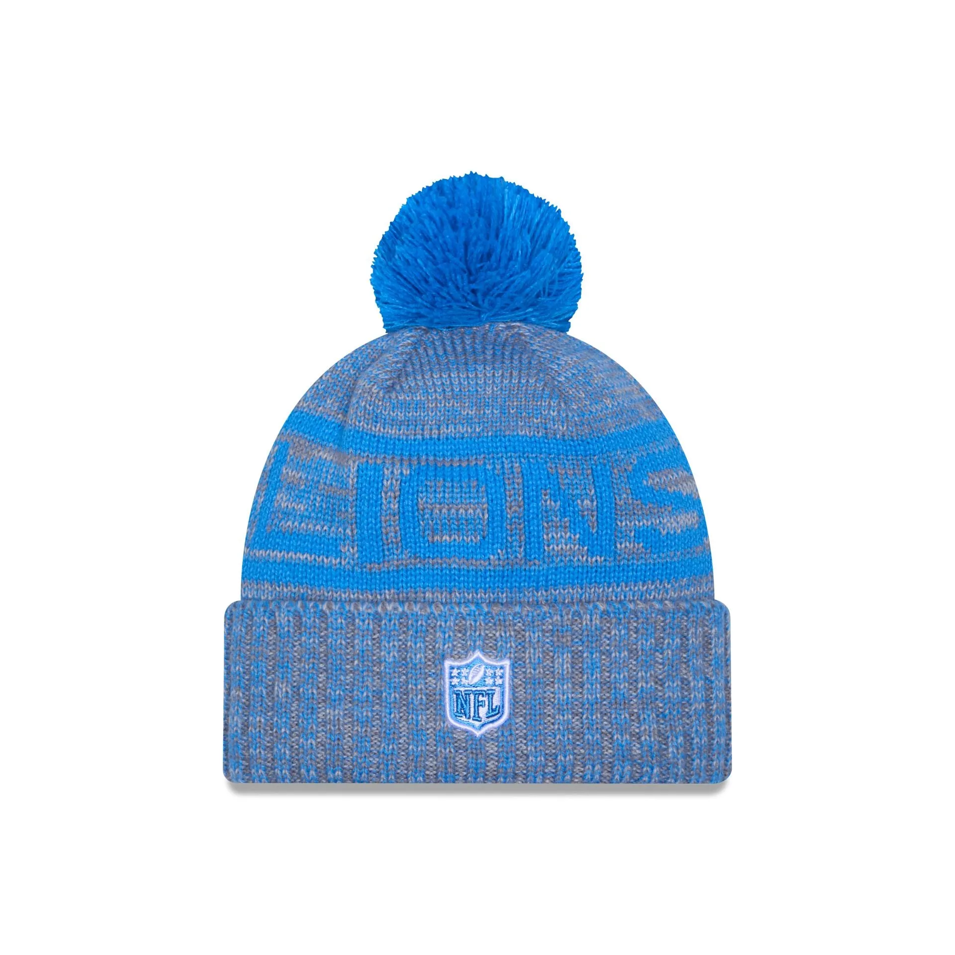 Detroit Lions 2025 Sideline Cold Weather Gray Pom Knit Hat sold by New Era product image thumbnail 3