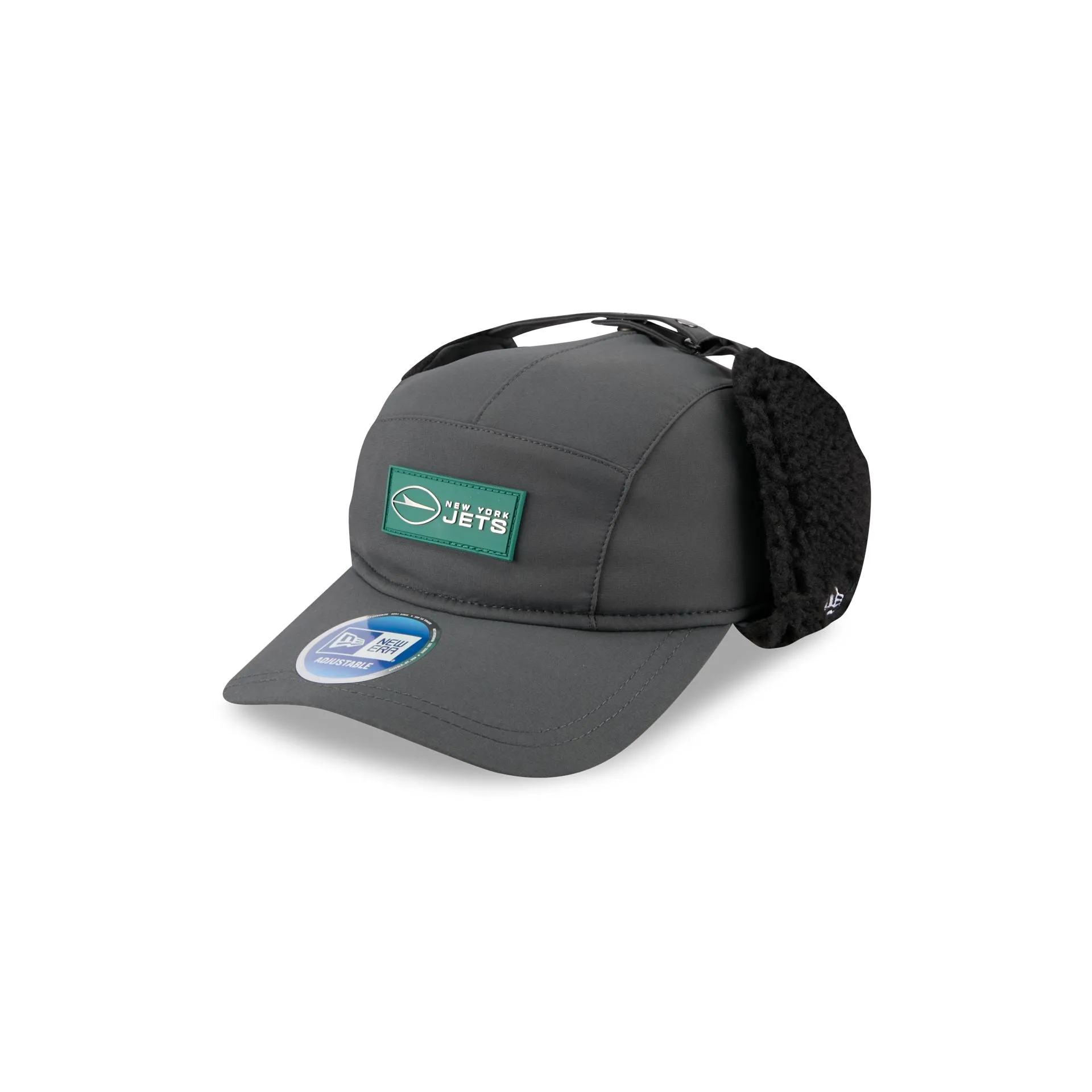 New York Jets 2025 Sideline Cold Weather Steel Clouds Runner Dogear Adjustable Hat sold by New Era