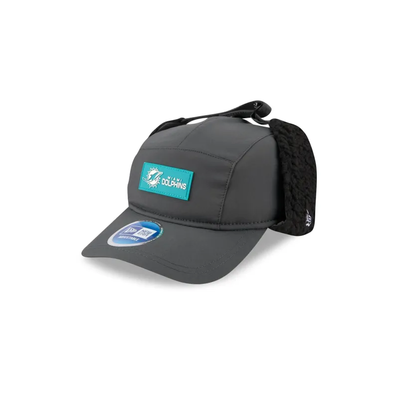 Miami Dolphins 2025 Sideline Cold Weather Steel Clouds Runner Dogear Adjustable Hat sold by New Era