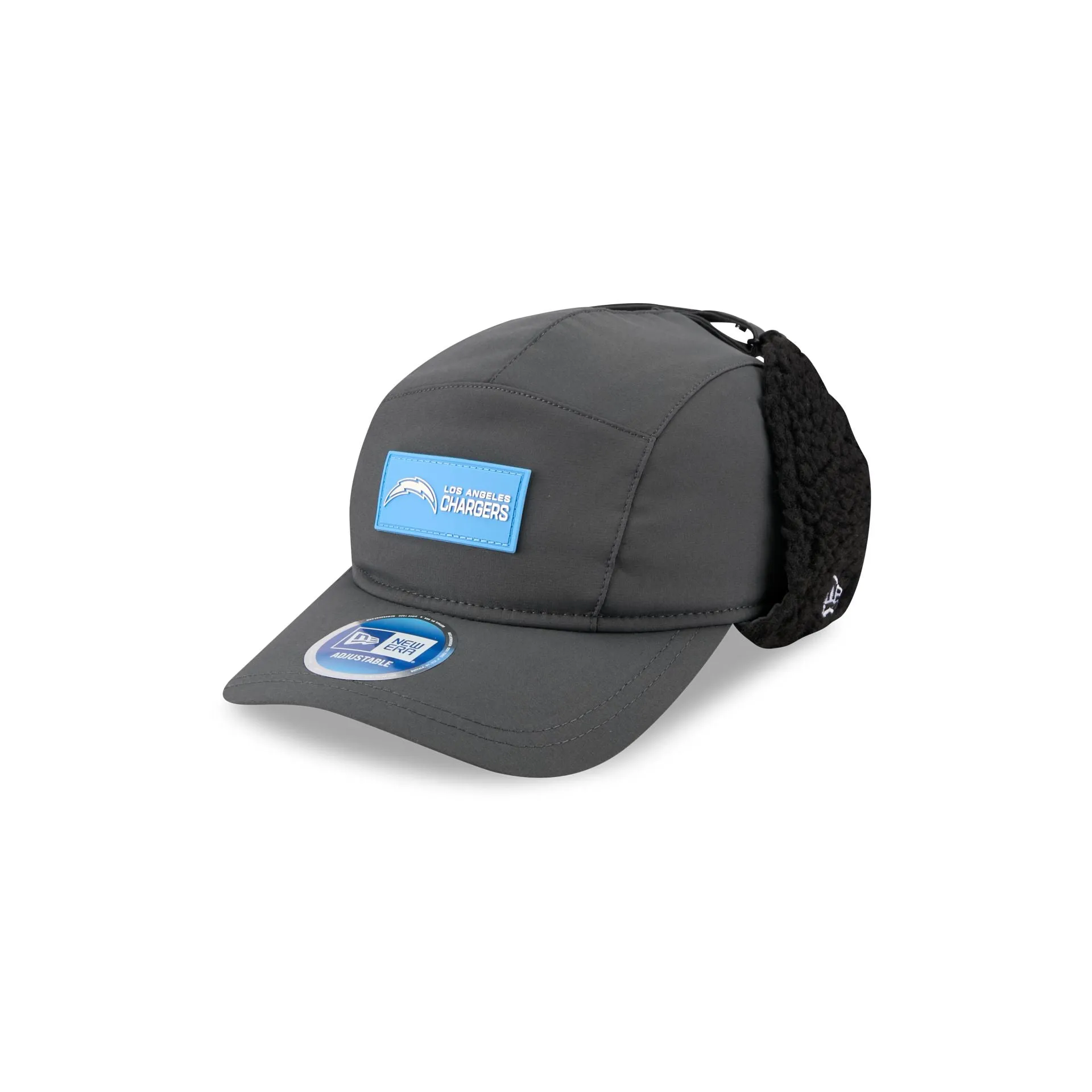 Los Angeles Chargers 2025 Sideline Cold Weather Steel Clouds Runner Dogear Adjustable Hat sold by New Era