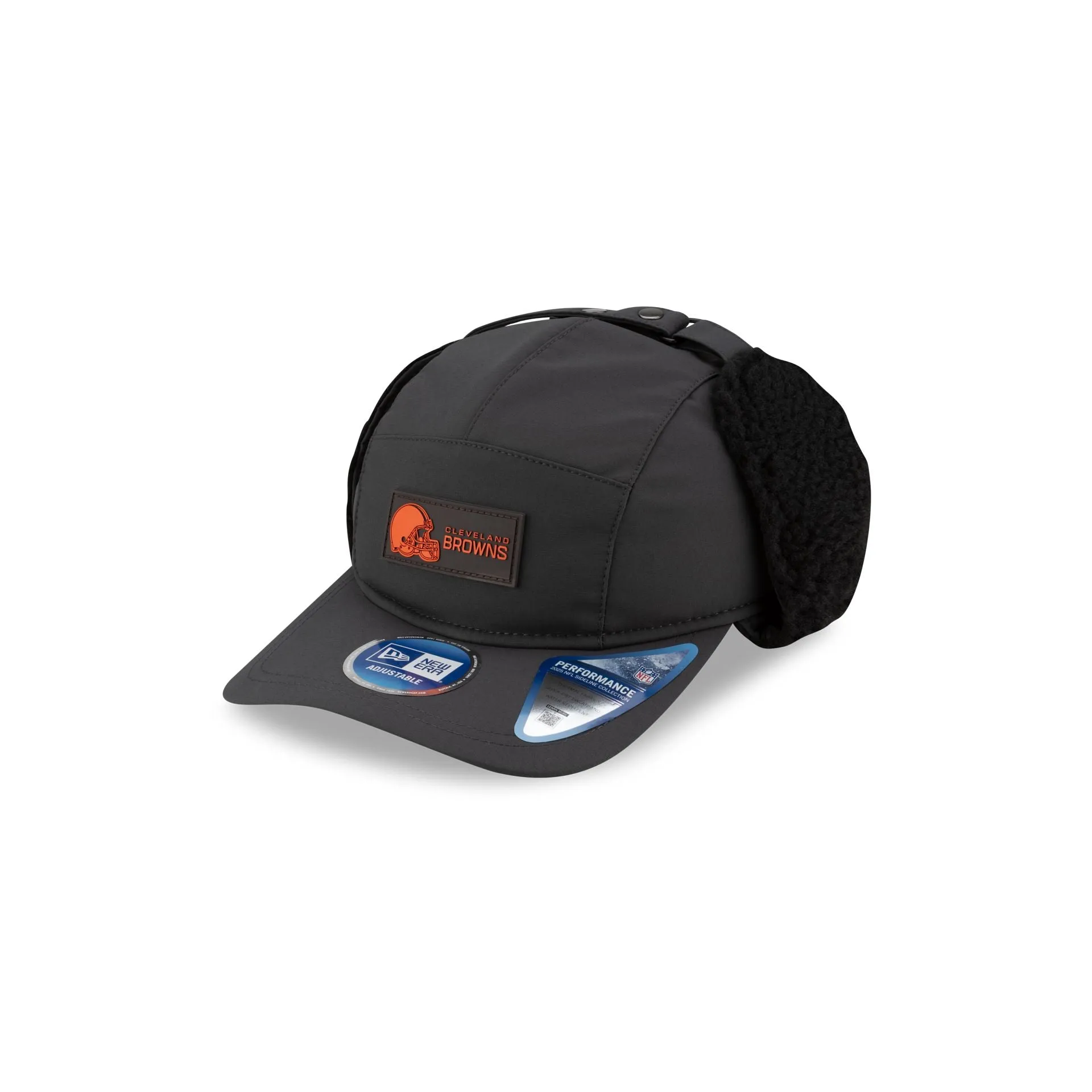 Cleveland Browns 2025 Sideline Cold Weather Steel Clouds Runner Dogear Adjustable Hat sold by New Era product image thumbnail 3
