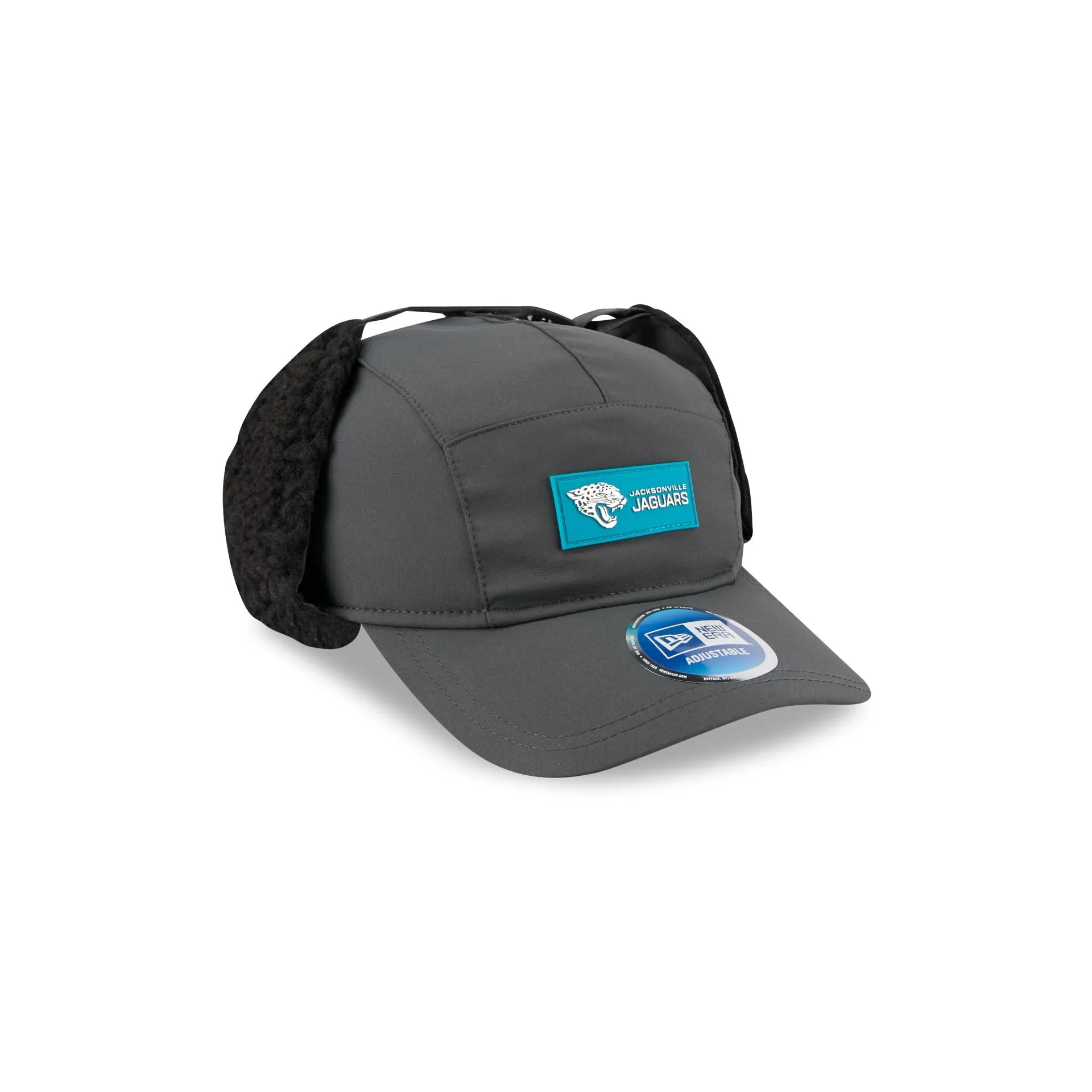 Jacksonville Jaguars 2025 Sideline Cold Weather Steel Clouds Runner Dogear Adjustable Hat sold by New Era product image thumbnail 3