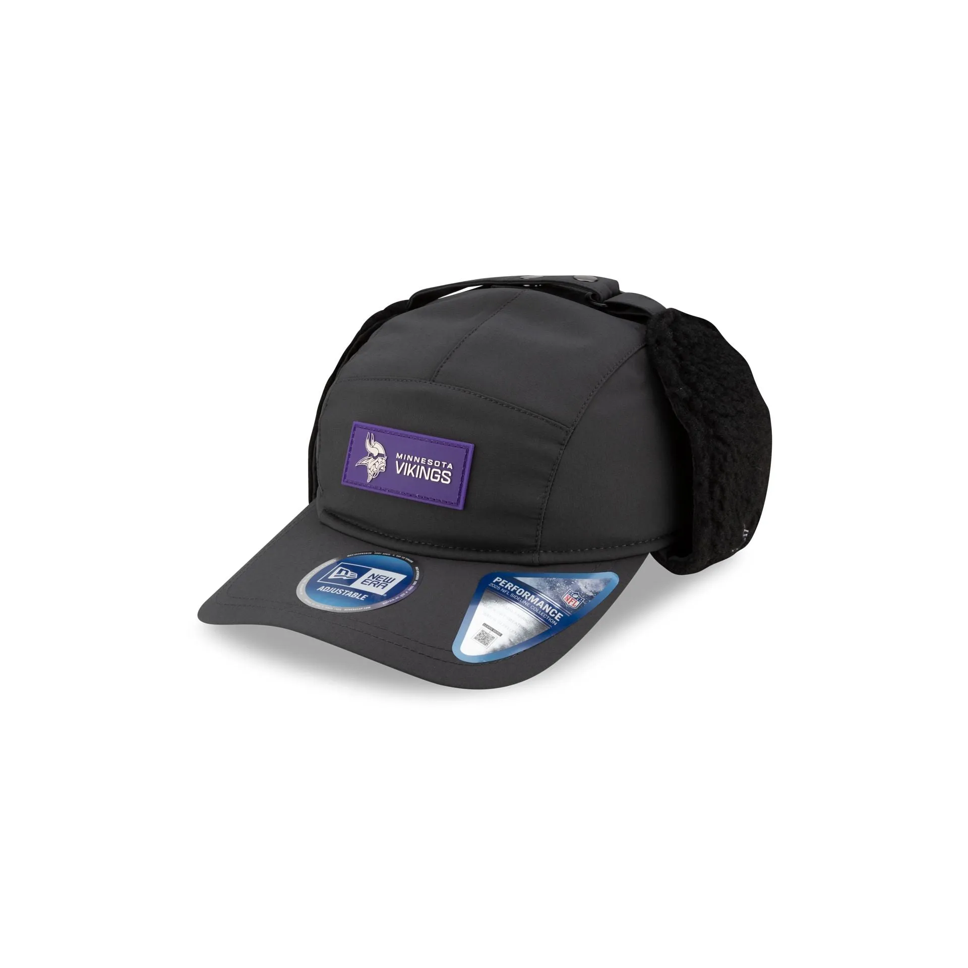 Minnesota Vikings 2025 Sideline Cold Weather Steel Clouds Runner Dogear Adjustable Hat sold by New Era product image thumbnail 3