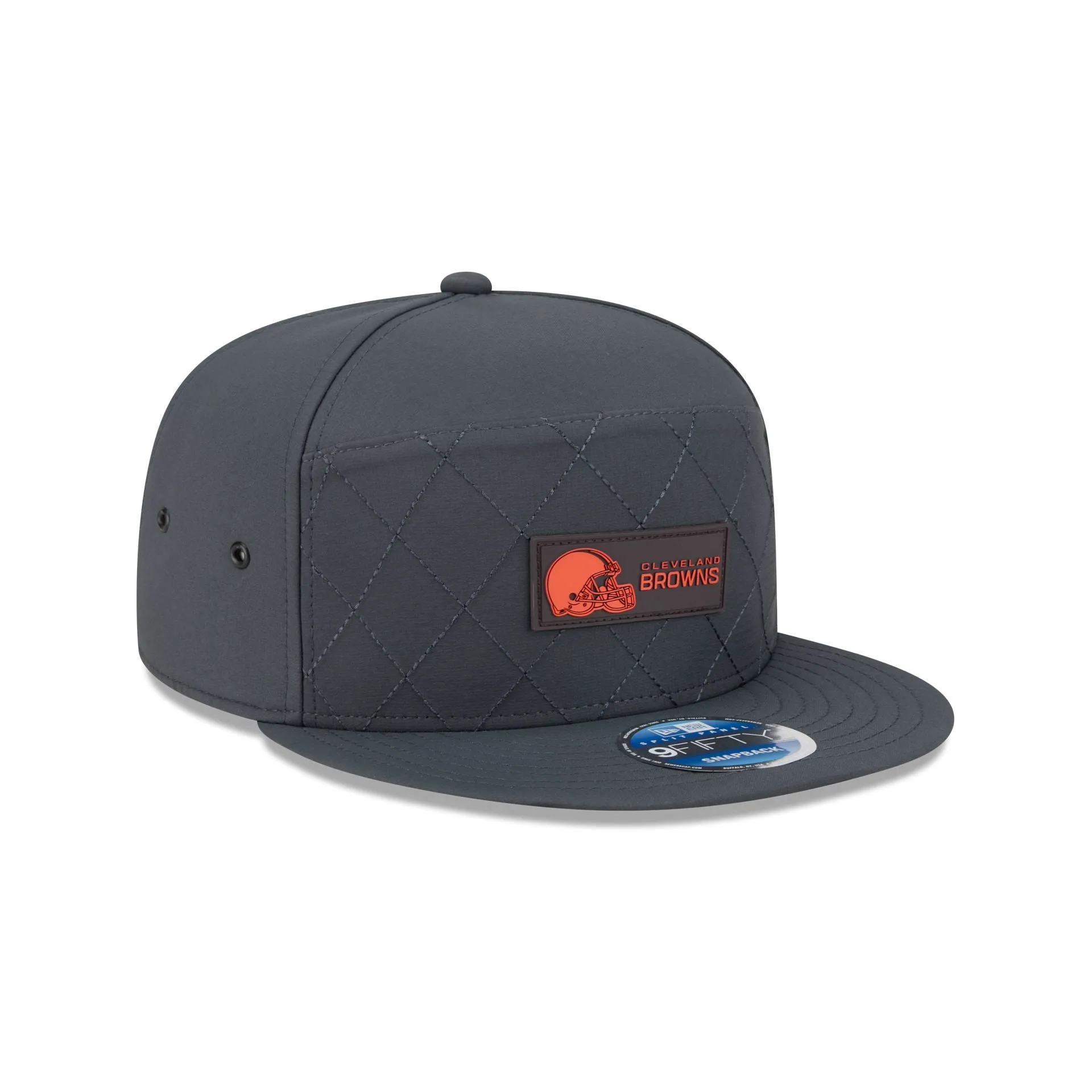Cleveland Browns 2025 Sideline Cold Weather Steel Clouds Split Panel 9FIFTY Snapback Hat sold by New Era product image thumbnail 3