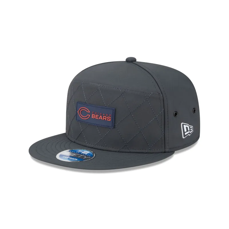 Chicago Bears 2025 Sideline Cold Weather Steel Clouds Split Panel 9FIFTY Snapback Hat sold by New Era