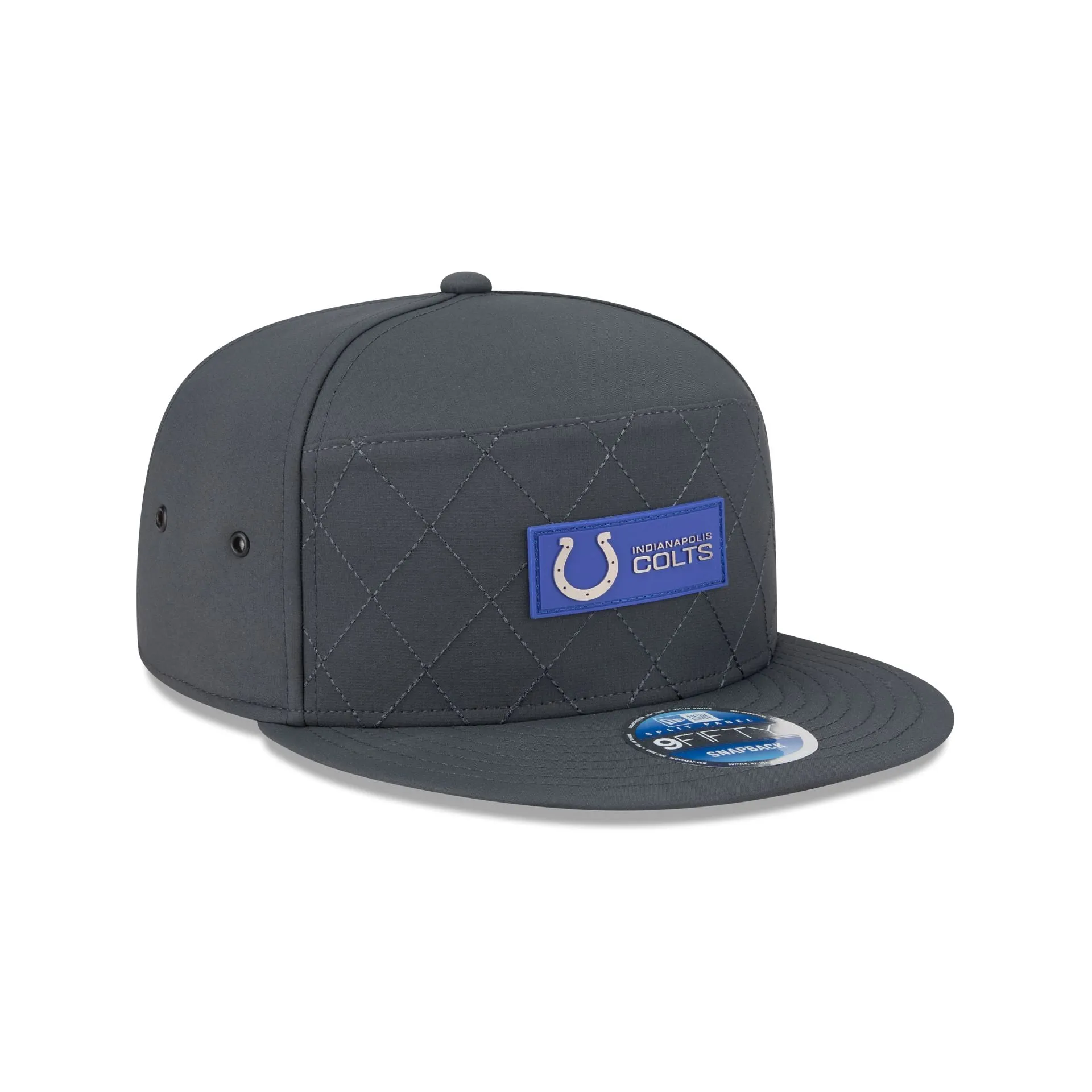 Indianapolis Colts 2025 Sideline Cold Weather Steel Clouds Split Panel 9FIFTY Snapback Hat sold by New Era product image thumbnail 3