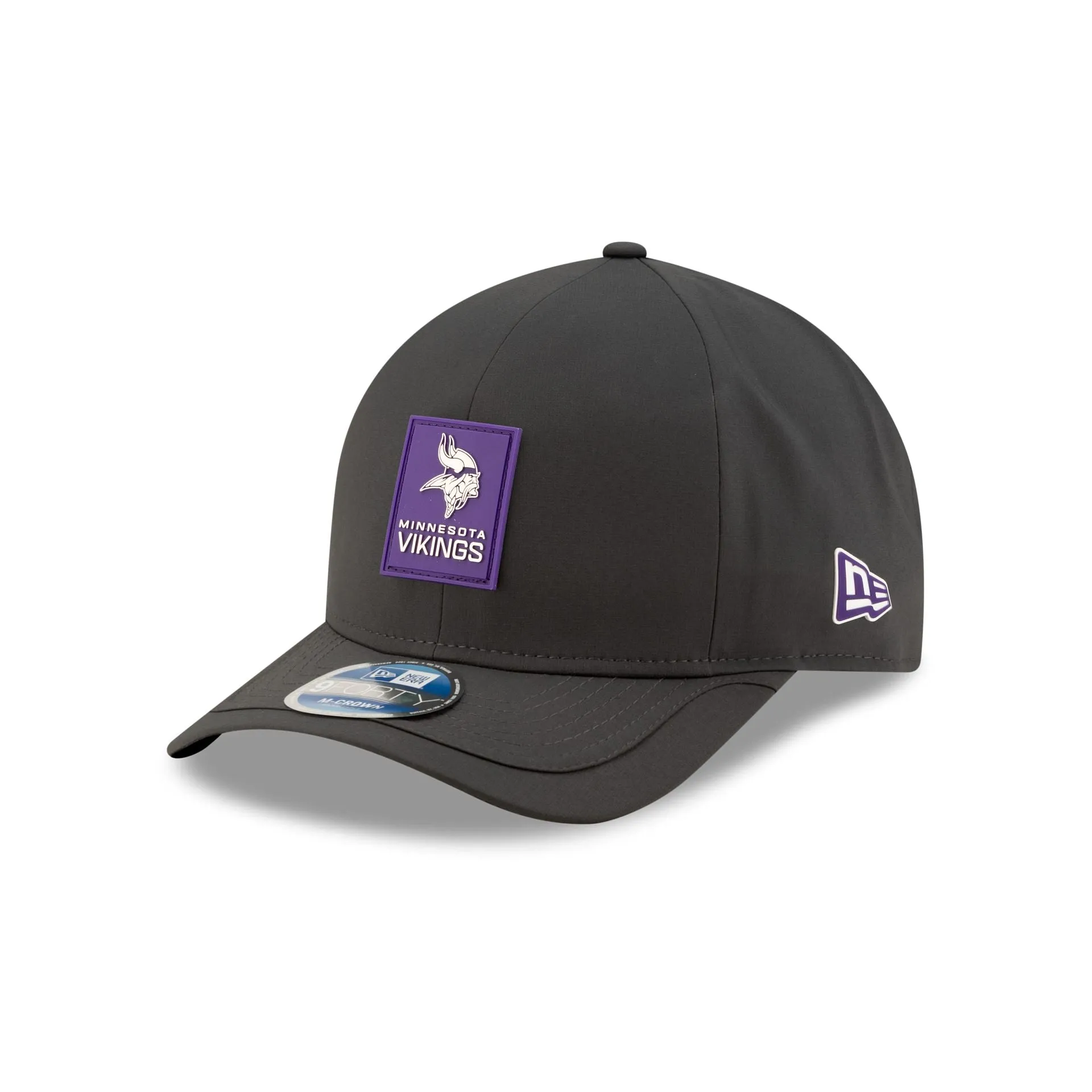 Minnesota Vikings 2025 Sideline Cold Weather Steel Clouds 9FORTY M-Crown Snapback Hat sold by New Era