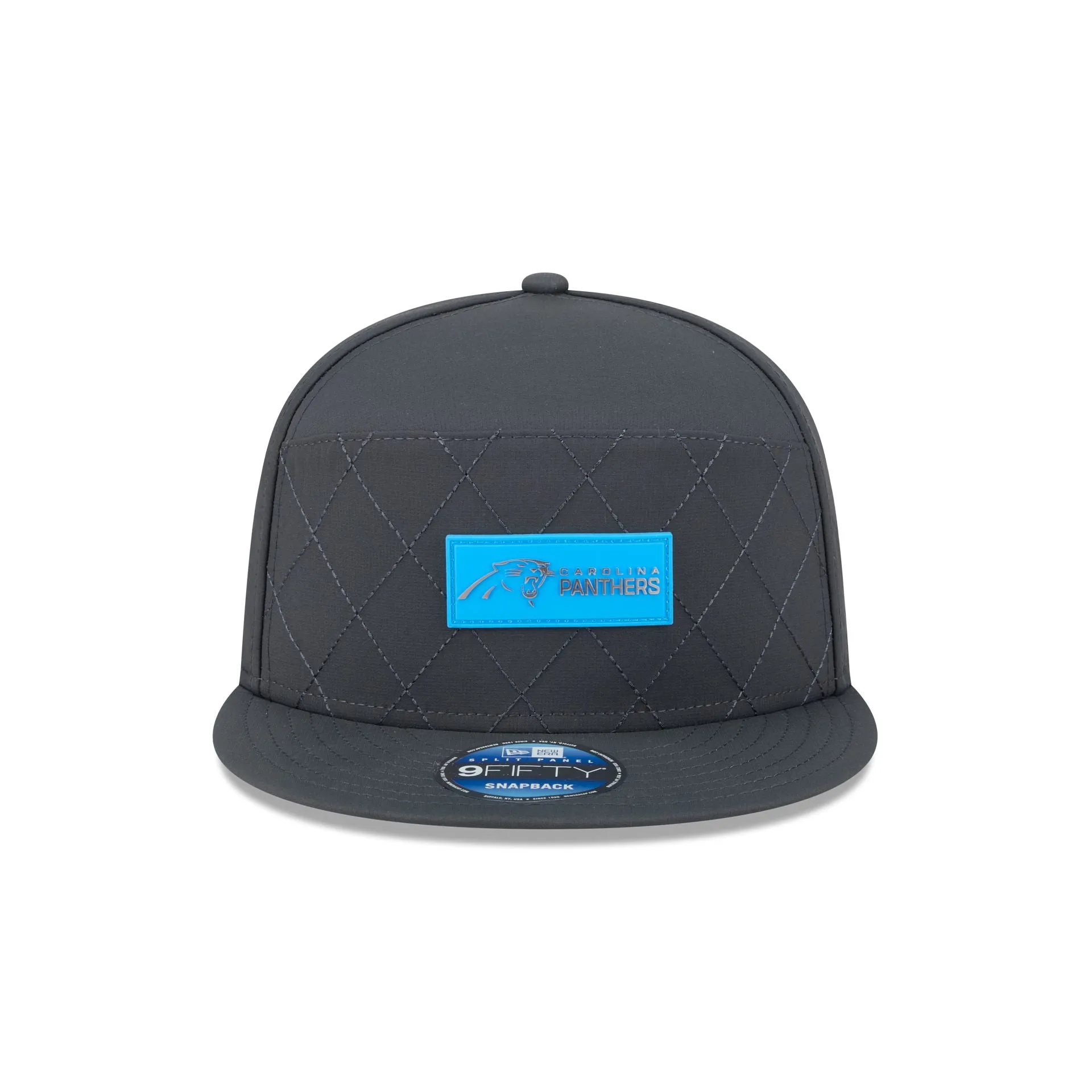 Carolina Panthers 2025 Sideline Cold Weather Steel Clouds Split Panel 9FIFTY Snapback Hat sold by New Era product image thumbnail 2