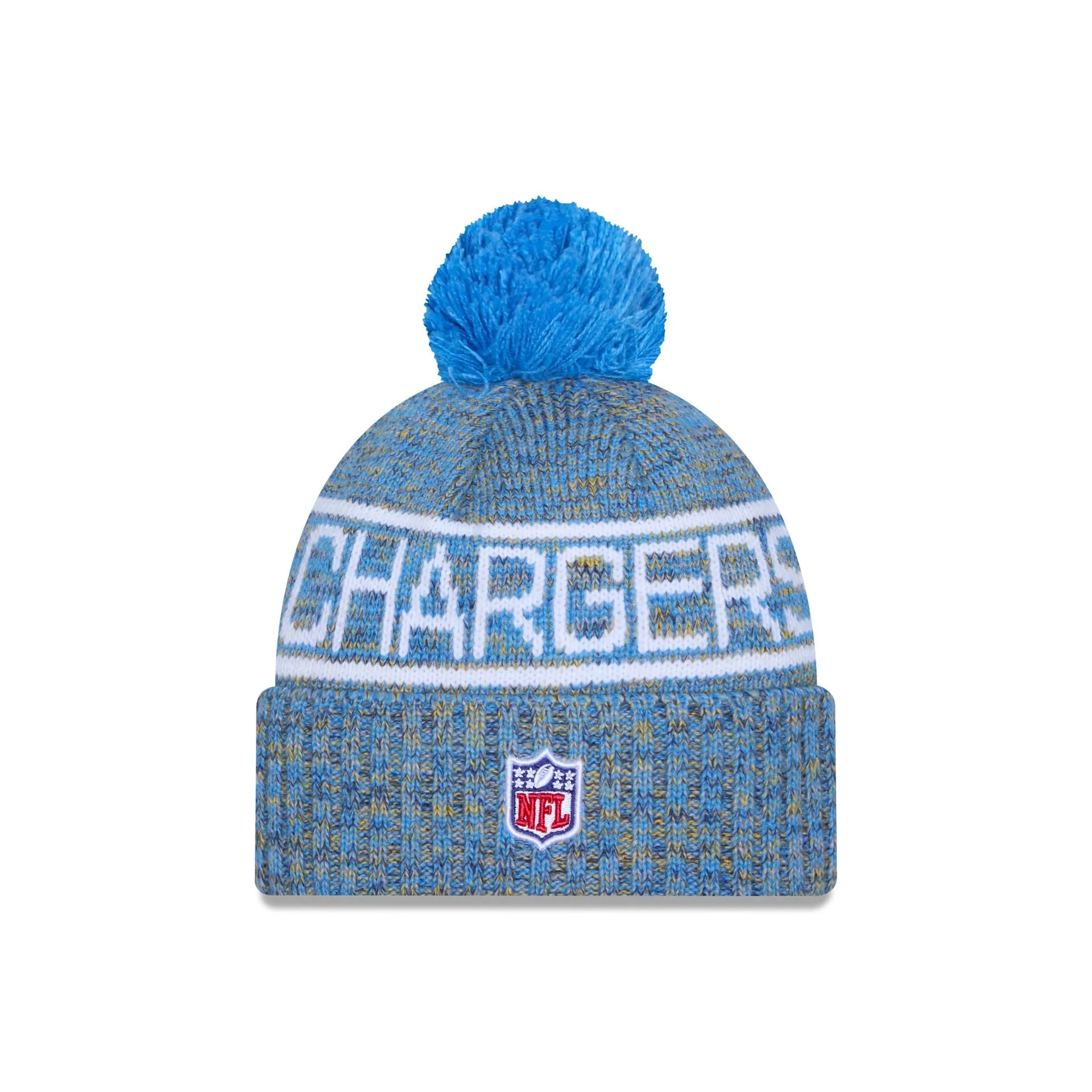 Los Angeles Chargers 2025 Sideline Cold Weather Pom Knit Hat sold by New Era product image thumbnail 3
