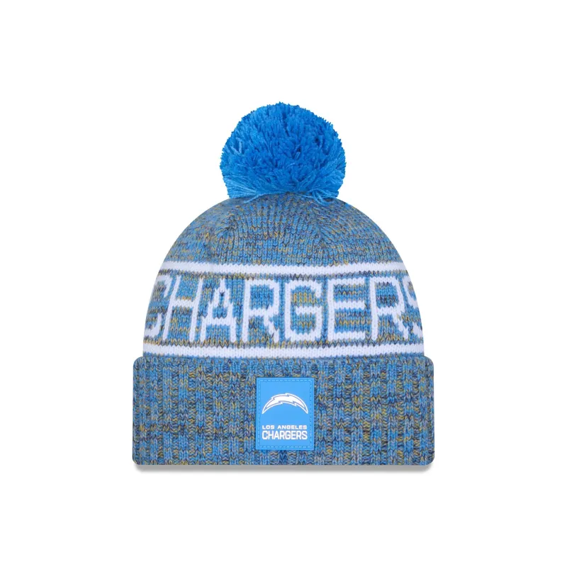 Los Angeles Chargers 2025 Sideline Cold Weather Pom Knit Hat sold by New Era
