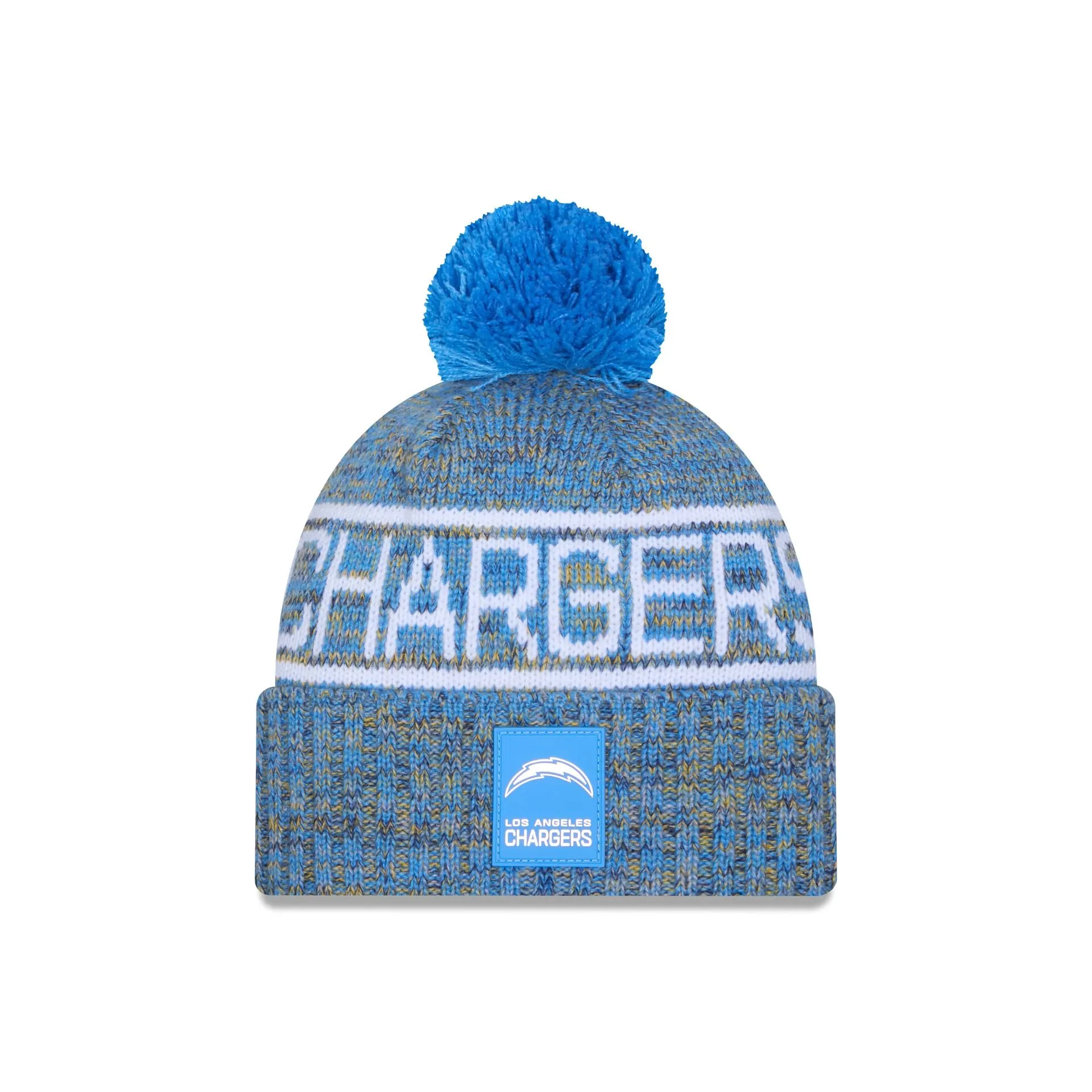 Los Angeles Chargers 2025 Sideline Cold Weather Pom Knit Hat sold by New Era