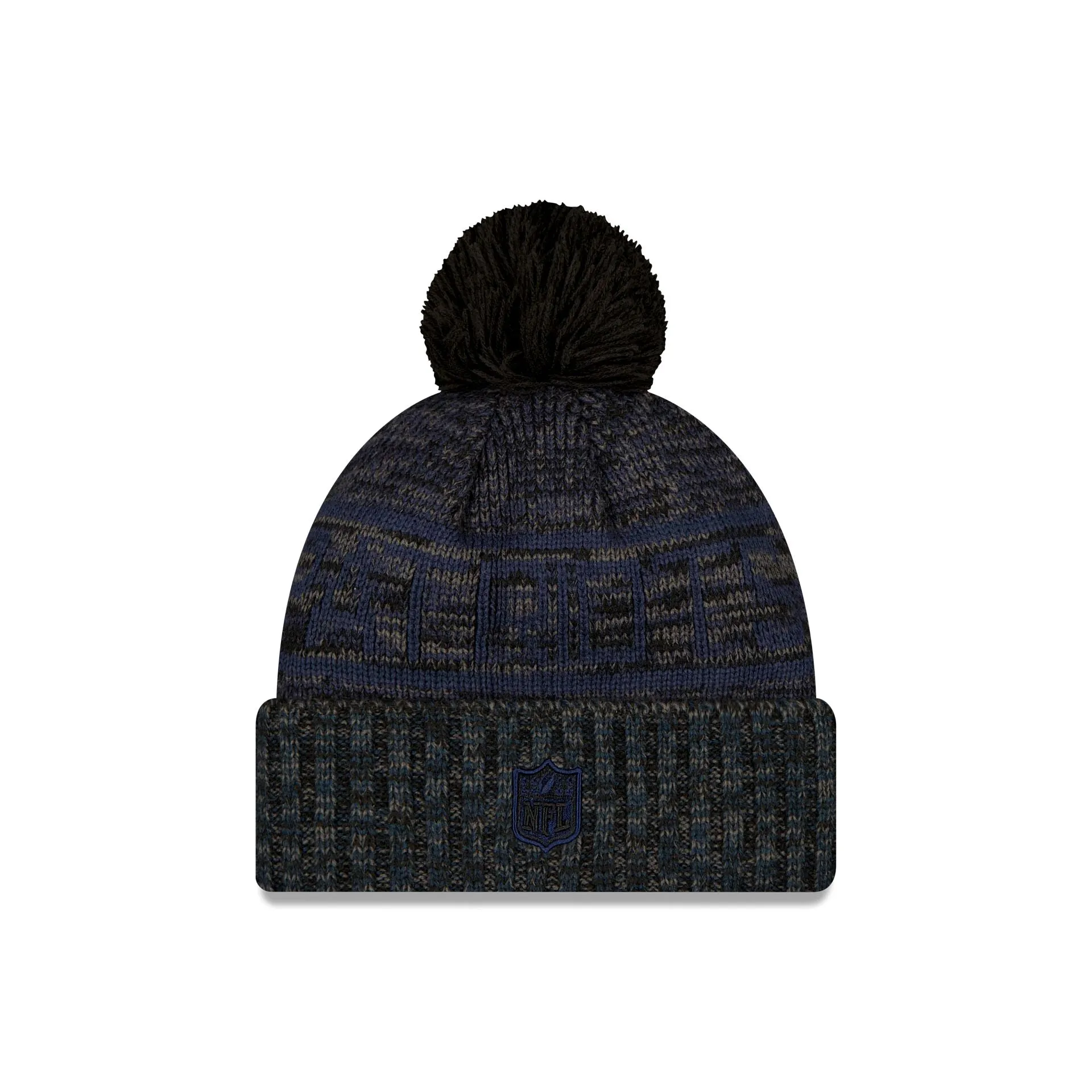 New England Patriots 2025 Sideline Cold Weather Black Pom Knit Hat sold by New Era product image thumbnail 2