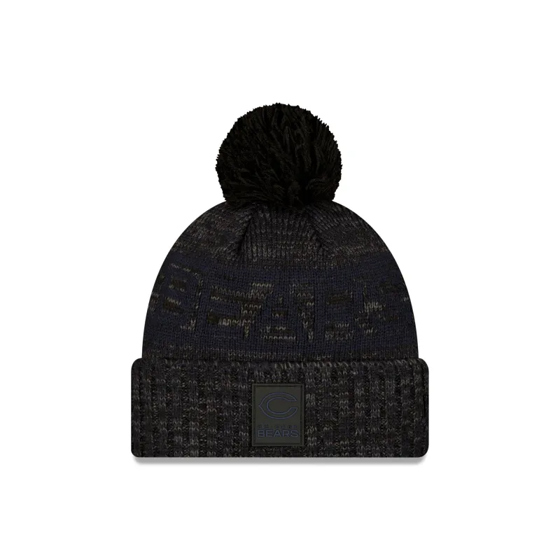 Chicago Bears 2025 Sideline Cold Weather Black C Pom Knit Hat sold by New Era