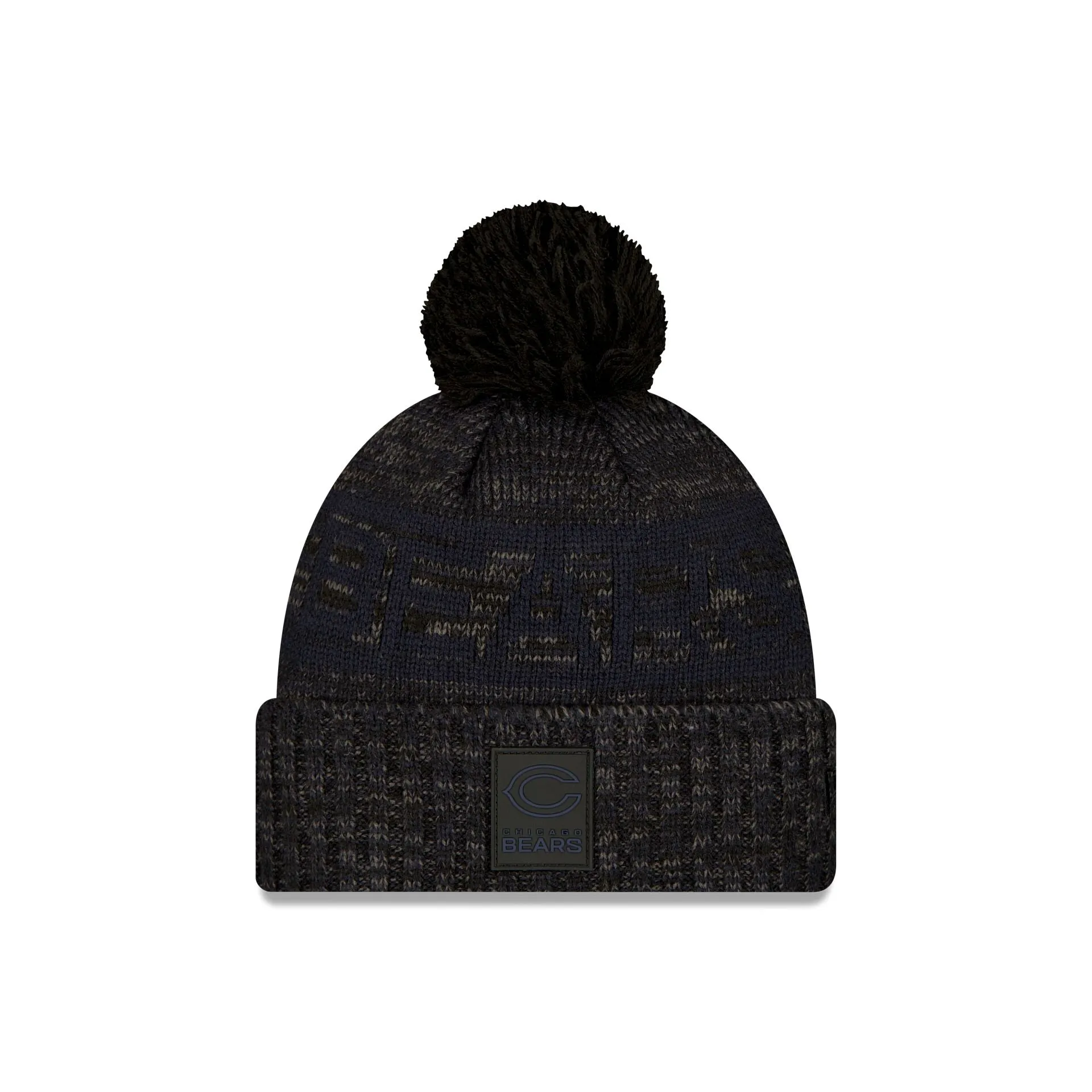 Chicago Bears 2025 Sideline Cold Weather Black C Pom Knit Hat sold by New Era