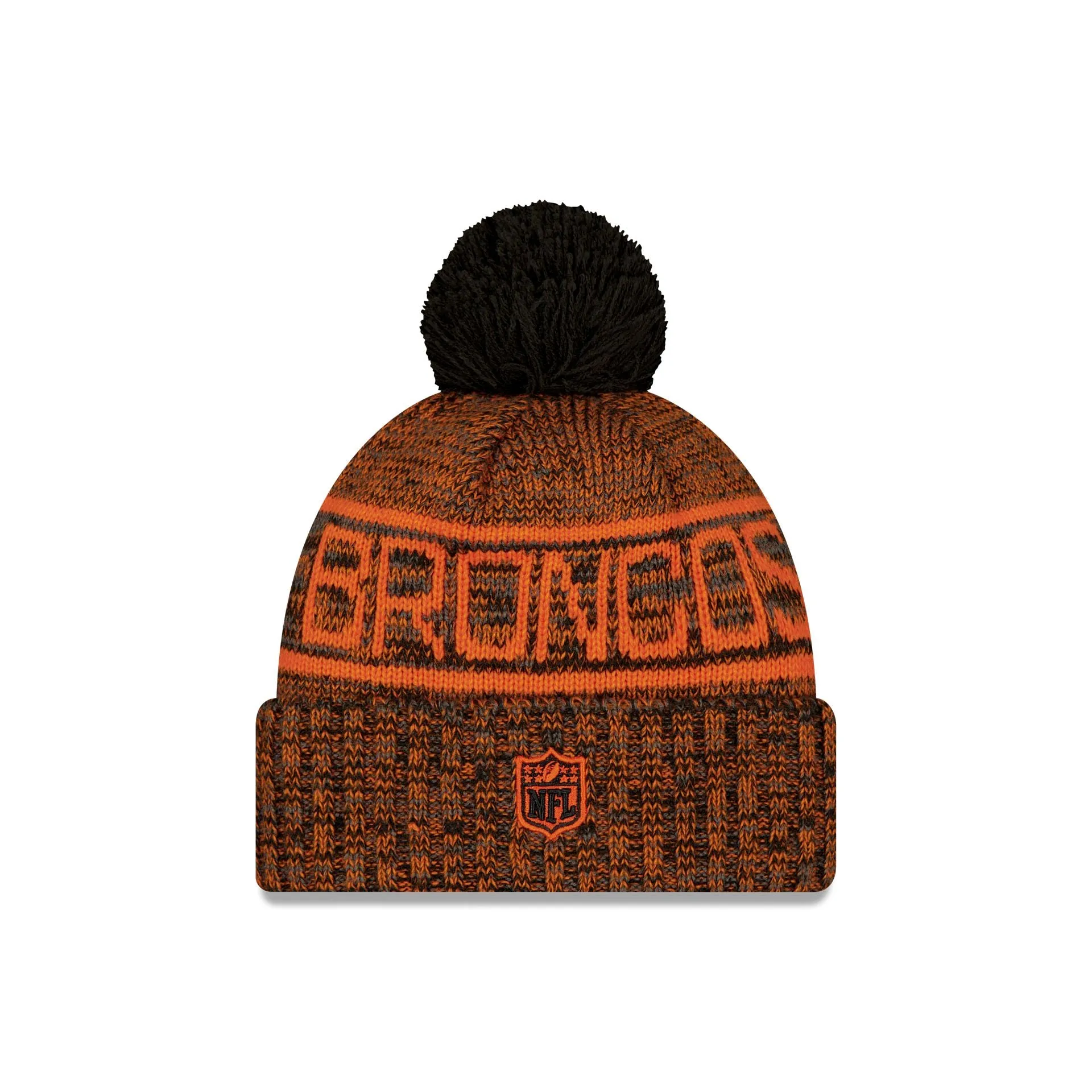 Denver Broncos 2025 Sideline Cold Weather Black Pom Knit Hat sold by New Era product image thumbnail 2