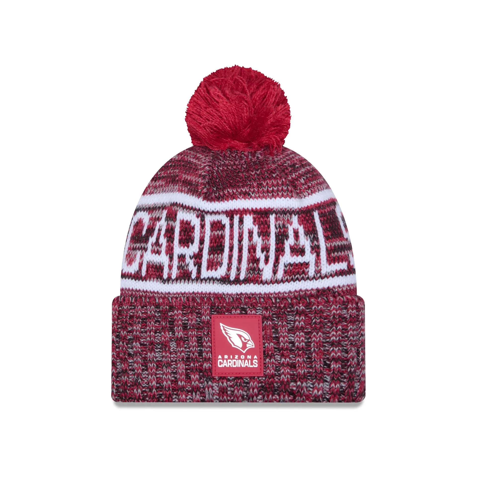 Arizona Cardinals 2025 Sideline Cold Weather Pom Knit Hat sold by New Era