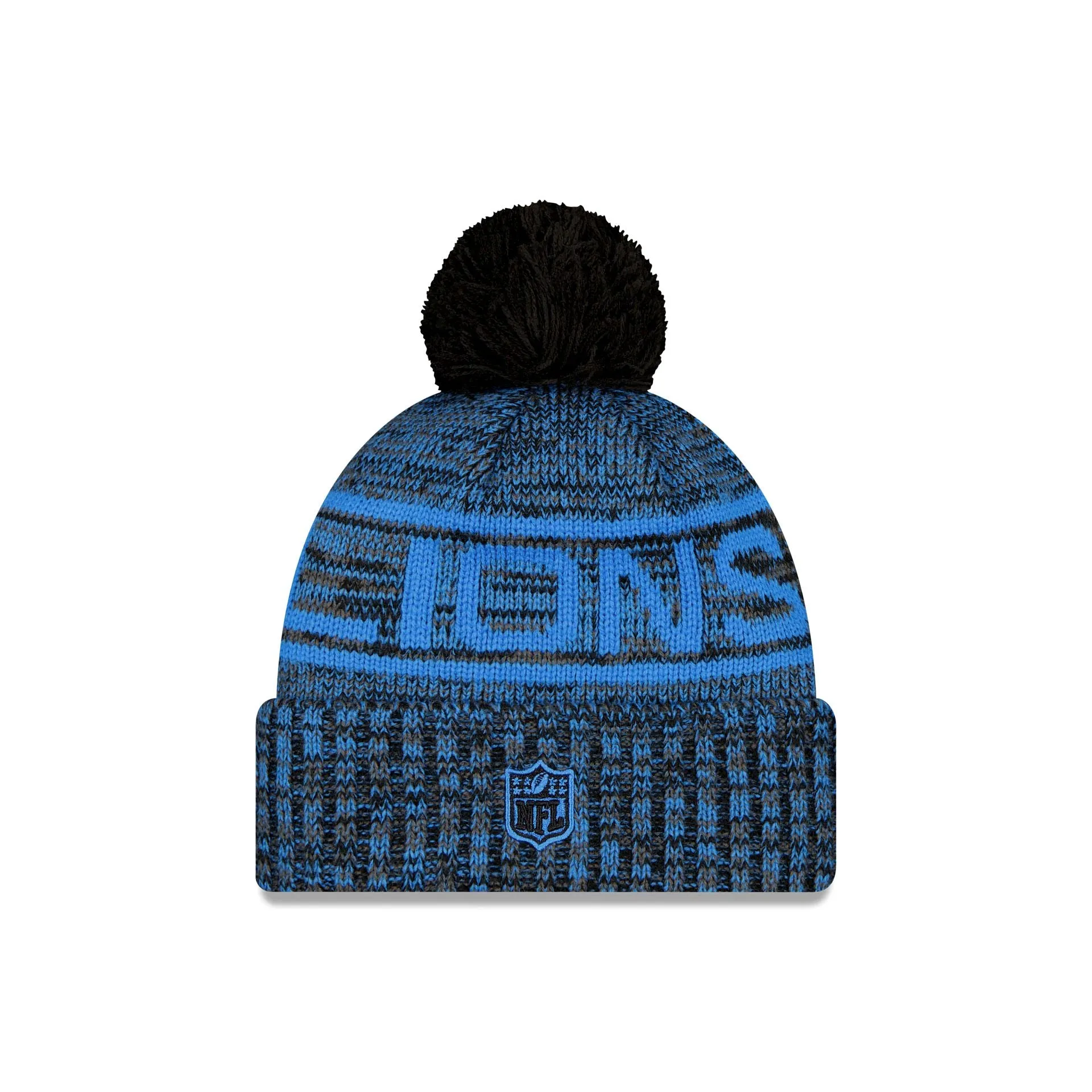 Detroit Lions 2025 Sideline Cold Weather Black Pom Knit Hat sold by New Era product image thumbnail 2