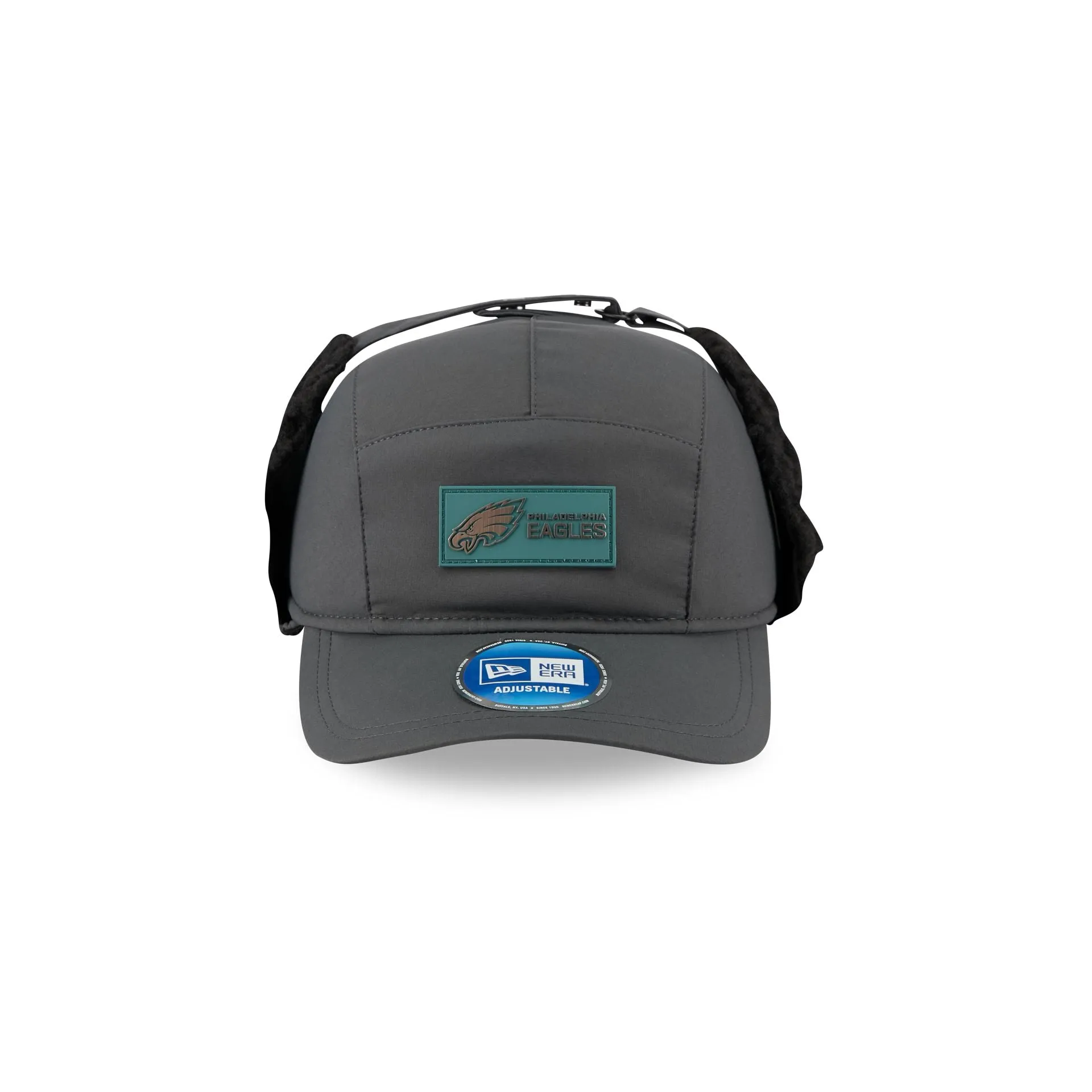 Philadelphia Eagles 2025 Sideline Cold Weather Steel Clouds Runner Dogear Adjustable Hat sold by New Era product image thumbnail 4