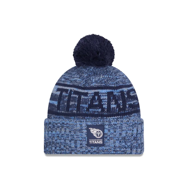 Tennessee Titans 2025 Sideline Cold Weather Pom Knit Hat sold by New Era