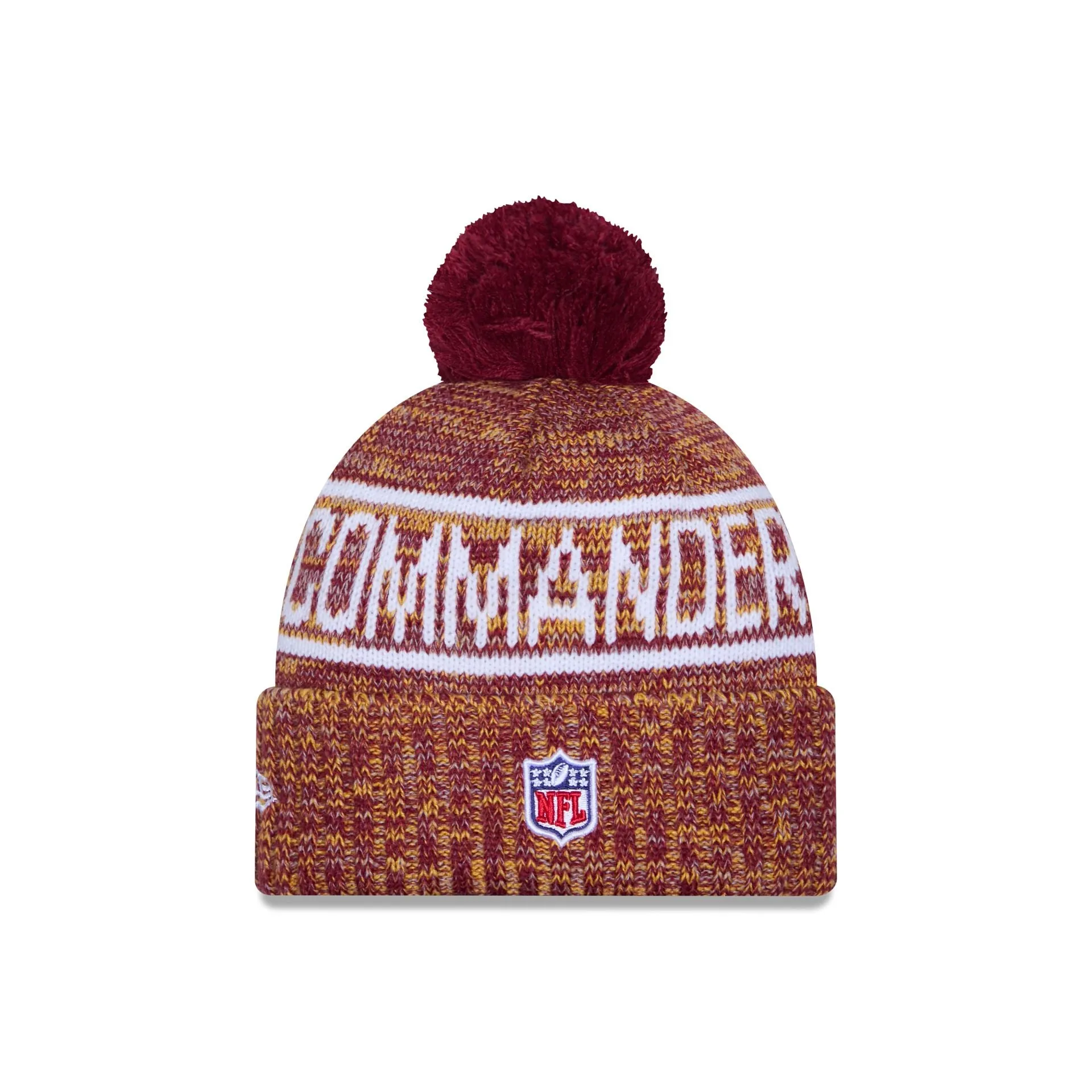 Washington Commanders 2025 Sideline Cold Weather Pom Knit Hat sold by New Era product image thumbnail 3