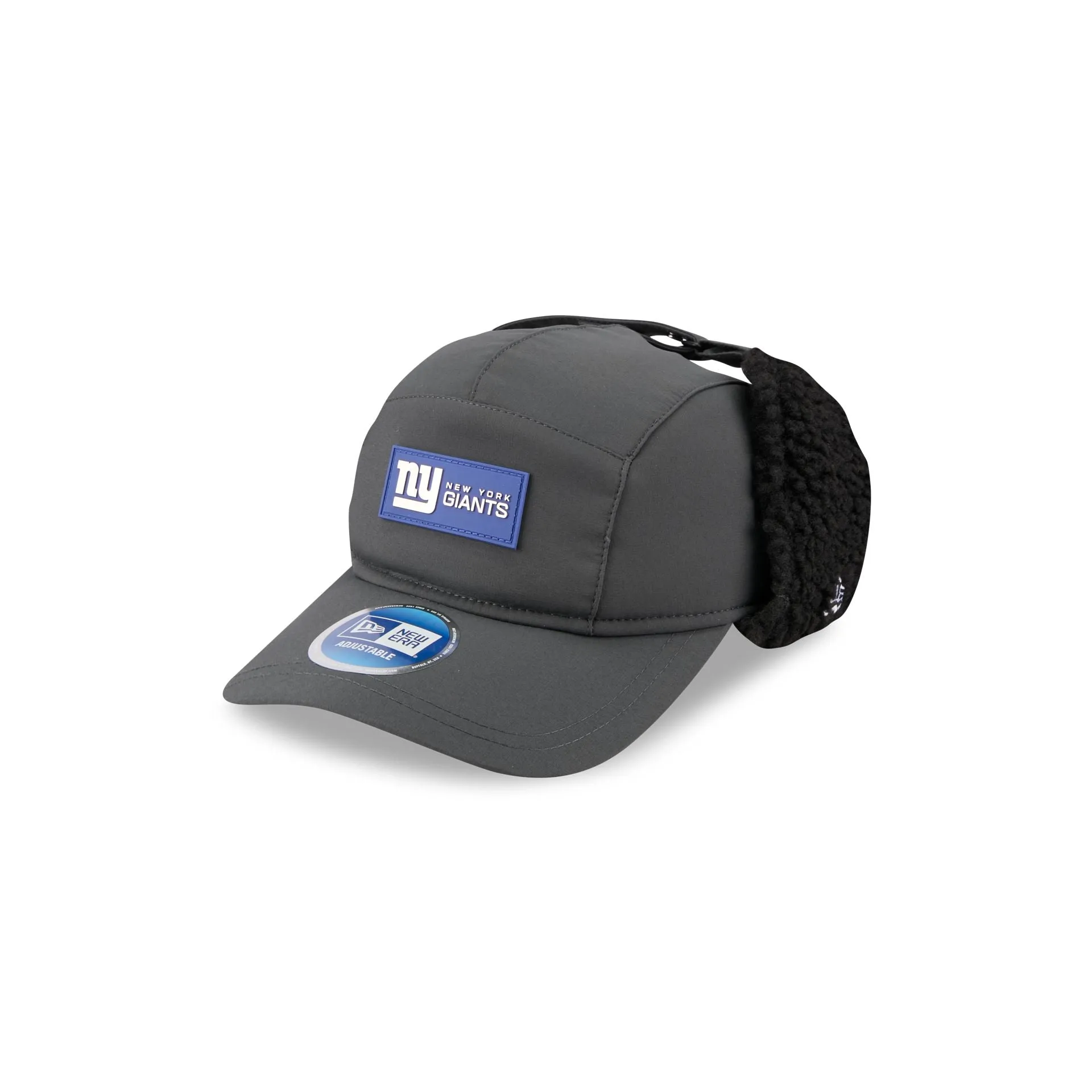 New York Giants 2025 Sideline Cold Weather Steel Clouds Runner Dogear Adjustable Hat sold by New Era