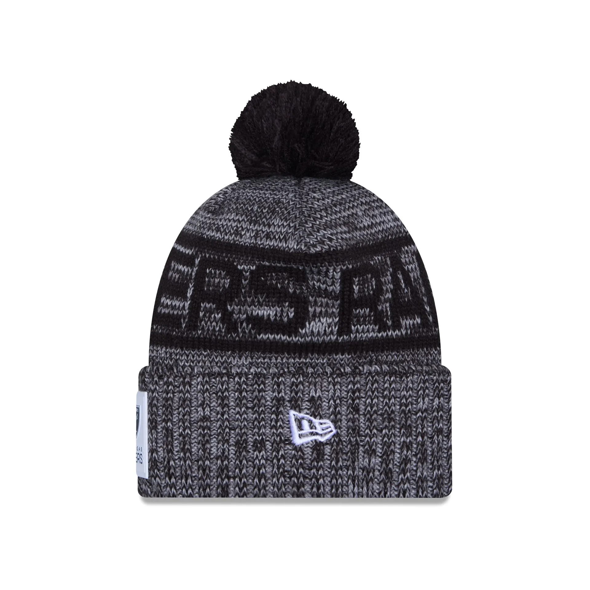 Las Vegas Raiders 2025 Sideline Cold Weather Gray Pom Knit Hat sold by New Era product image thumbnail 2