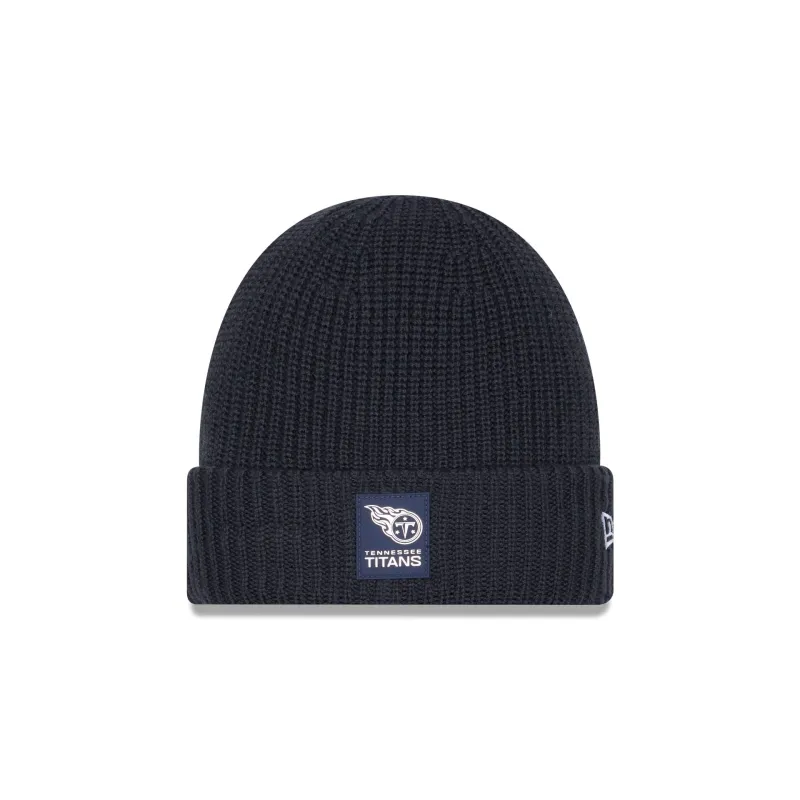 Tennessee Titans 2025 Sideline Cold Weather Steel Clouds Cuff Knit Beanie sold by New Era