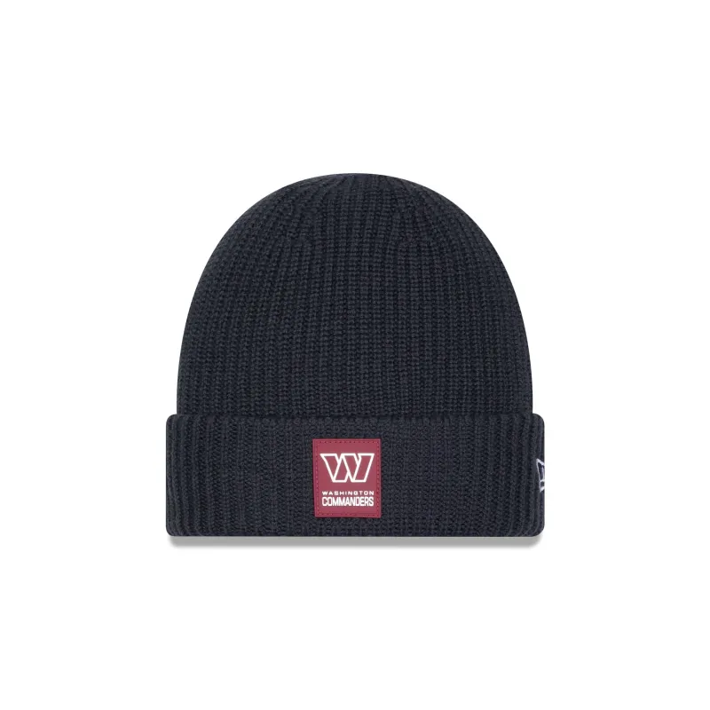 Washington Commanders 2025 Sideline Cold Weather Steel Clouds Cuff Knit Beanie sold by New Era