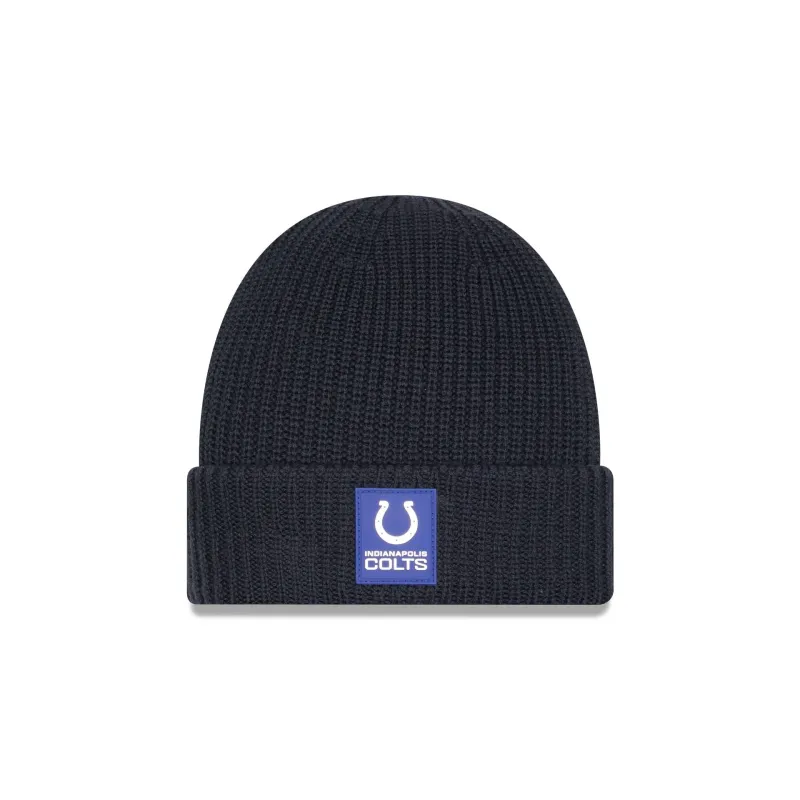 Indianapolis Colts 2025 Sideline Cold Weather Steel Clouds Cuff Knit Beanie sold by New Era