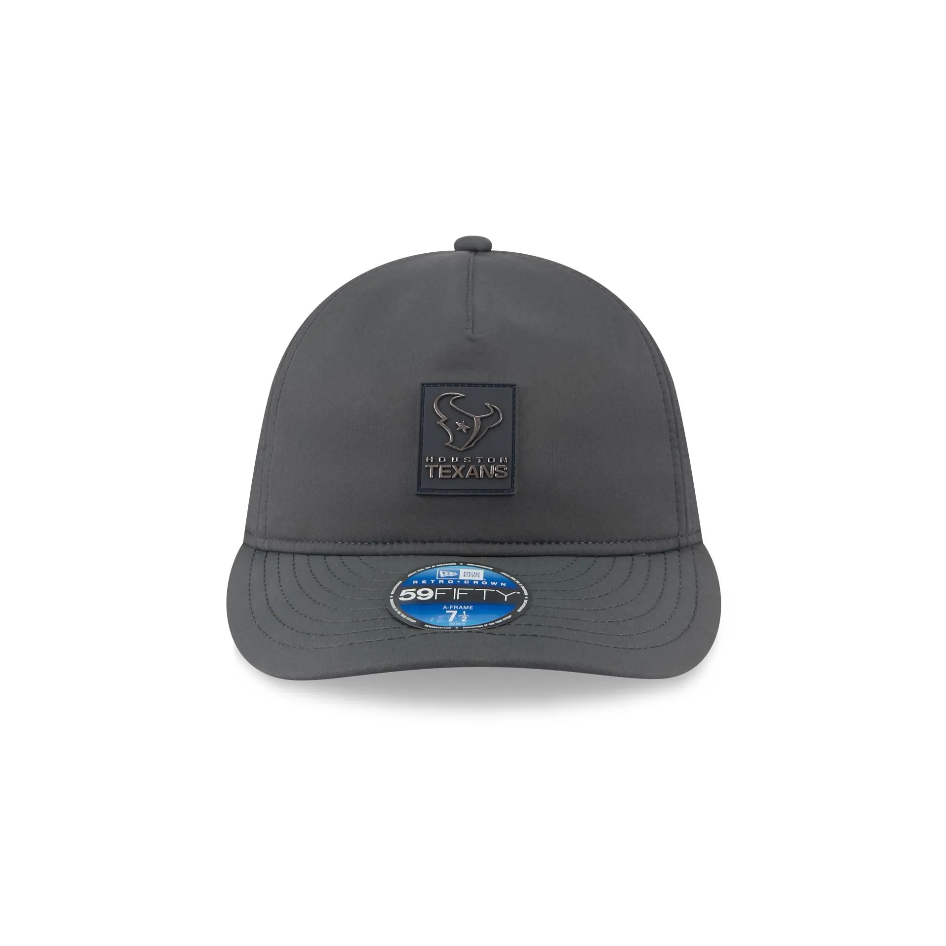 Houston Texans 2025 Sideline Cold Weather Steel Clouds Retro Crown 59FIFTY A-Frame Fitted Hat sold by New Era product image thumbnail 2