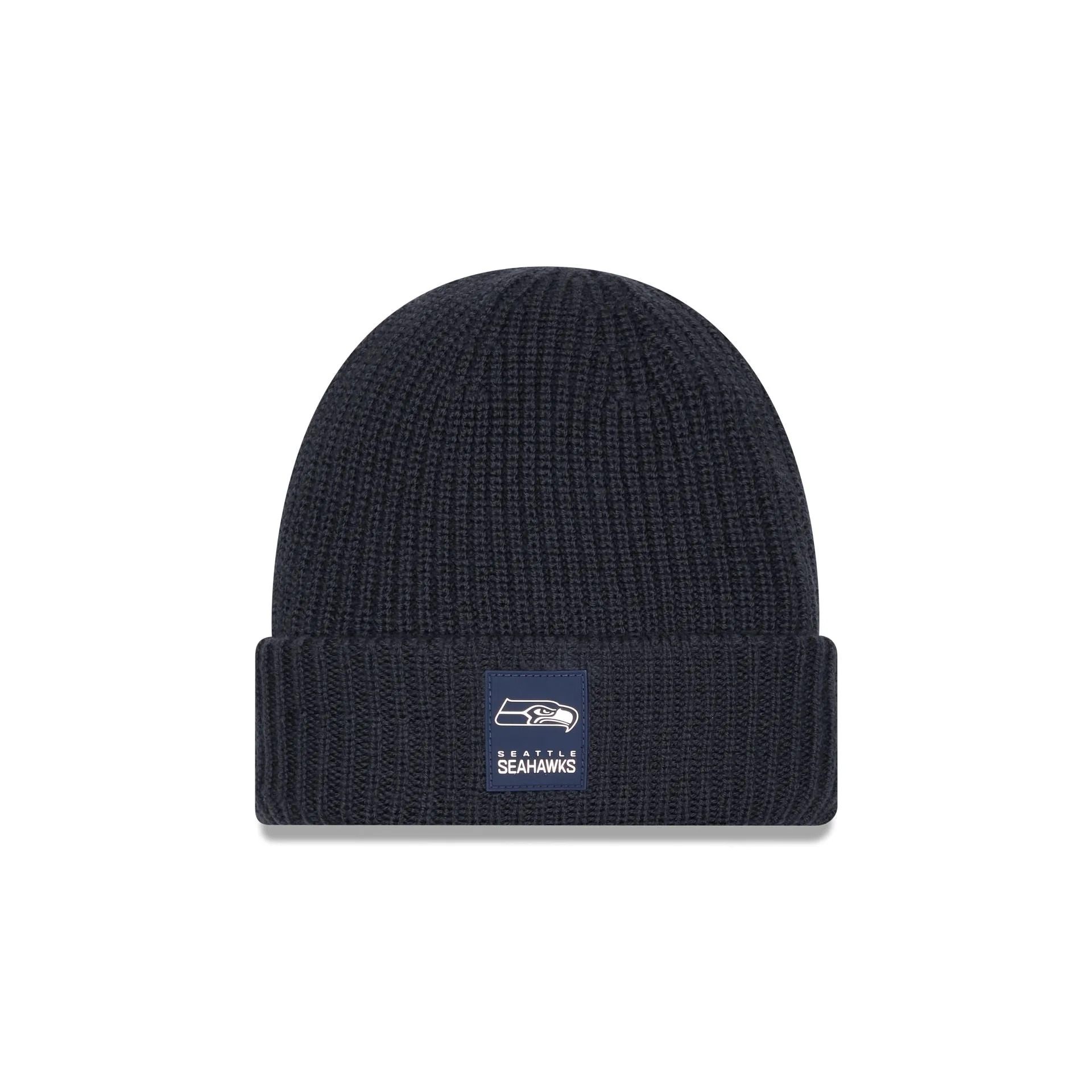 Seattle Seahawks 2025 Sideline Cold Weather Steel Clouds Cuff Knit Beanie sold by New Era