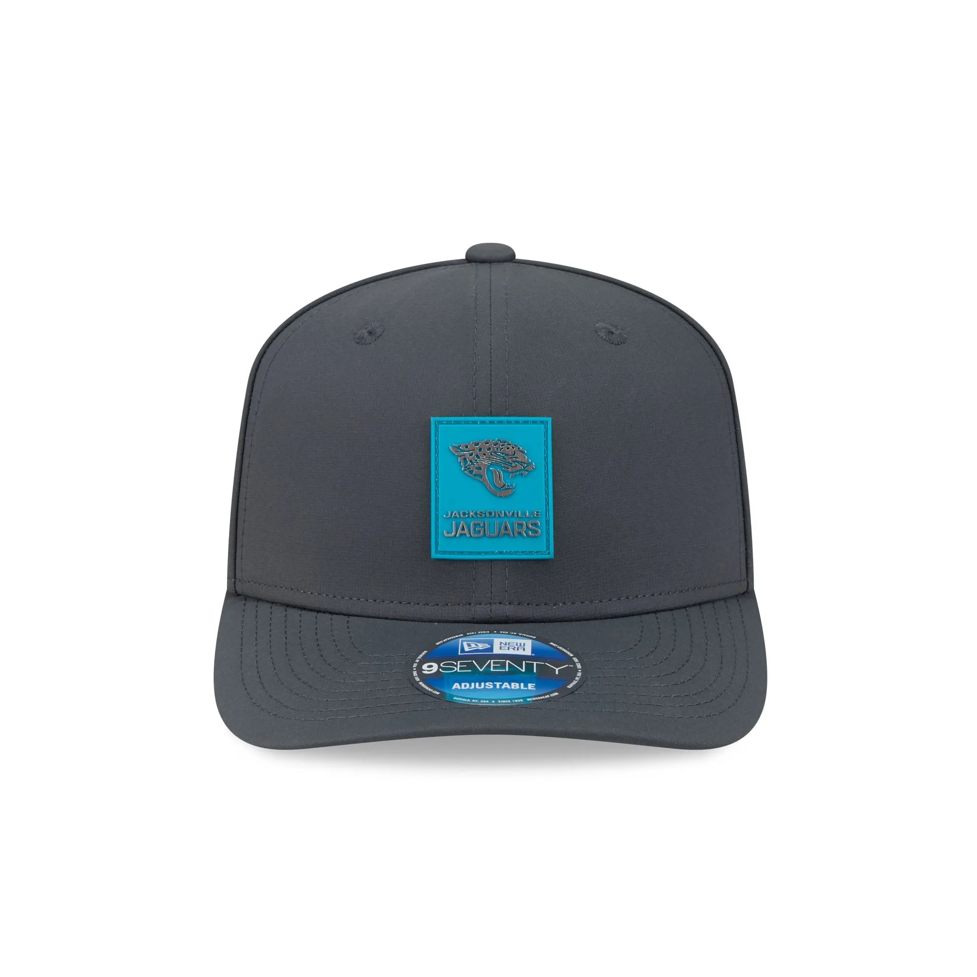 Jacksonville Jaguars 2025 Sideline Cold Weather Steel Clouds 9SEVENTY Stretch-Snap Hat sold by New Era product image thumbnail 2