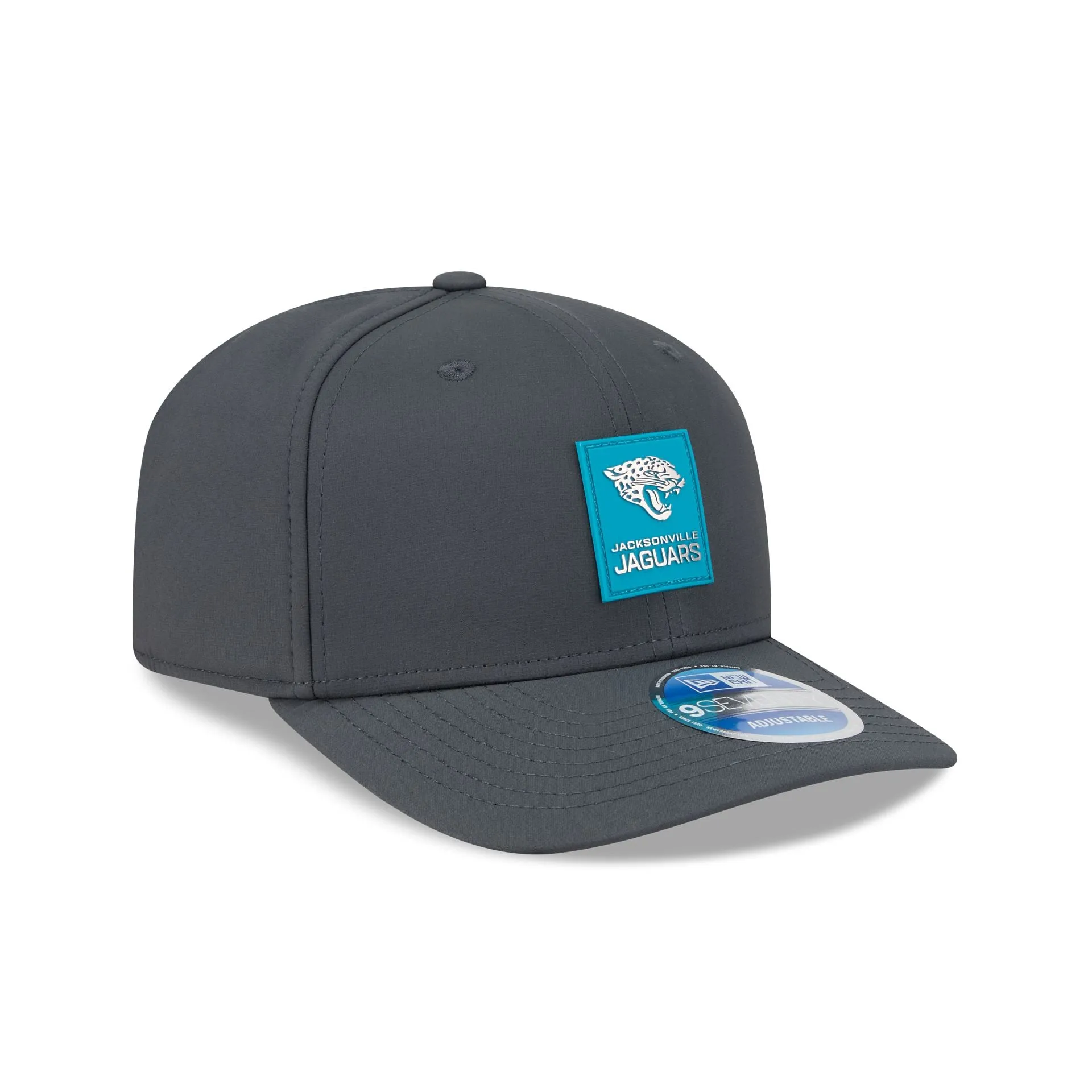 Jacksonville Jaguars 2025 Sideline Cold Weather Steel Clouds 9SEVENTY Stretch-Snap Hat sold by New Era product image thumbnail 3
