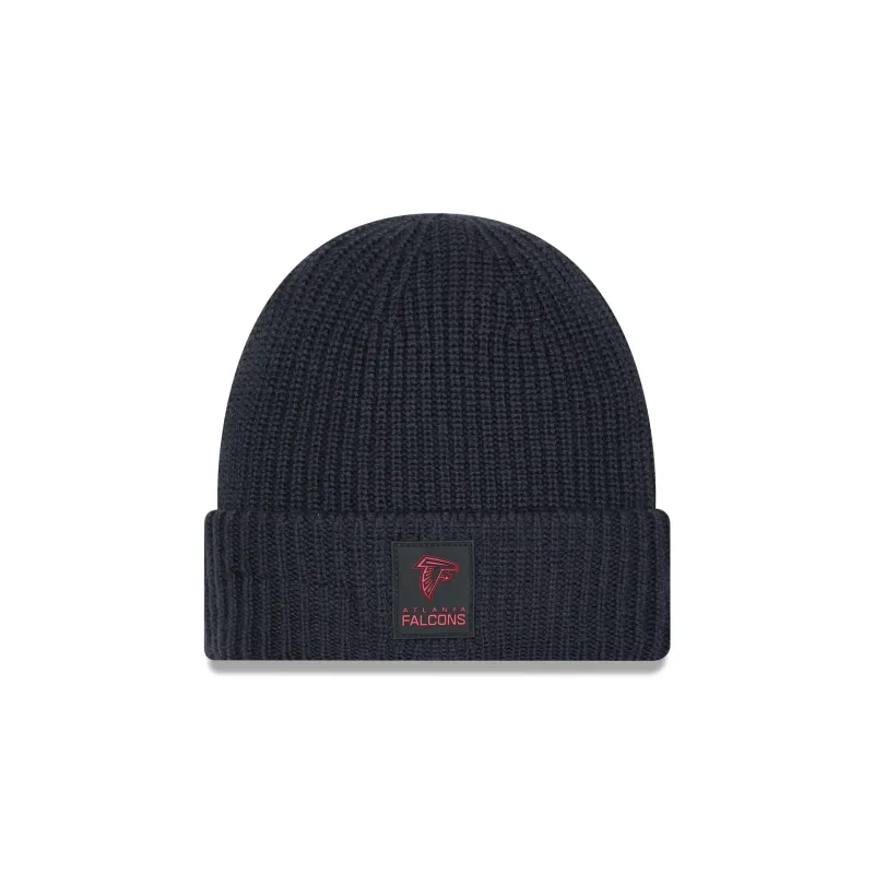 Atlanta Falcons 2025 Sideline Cold Weather Steel Clouds Cuff Knit Beanie sold by New Era
