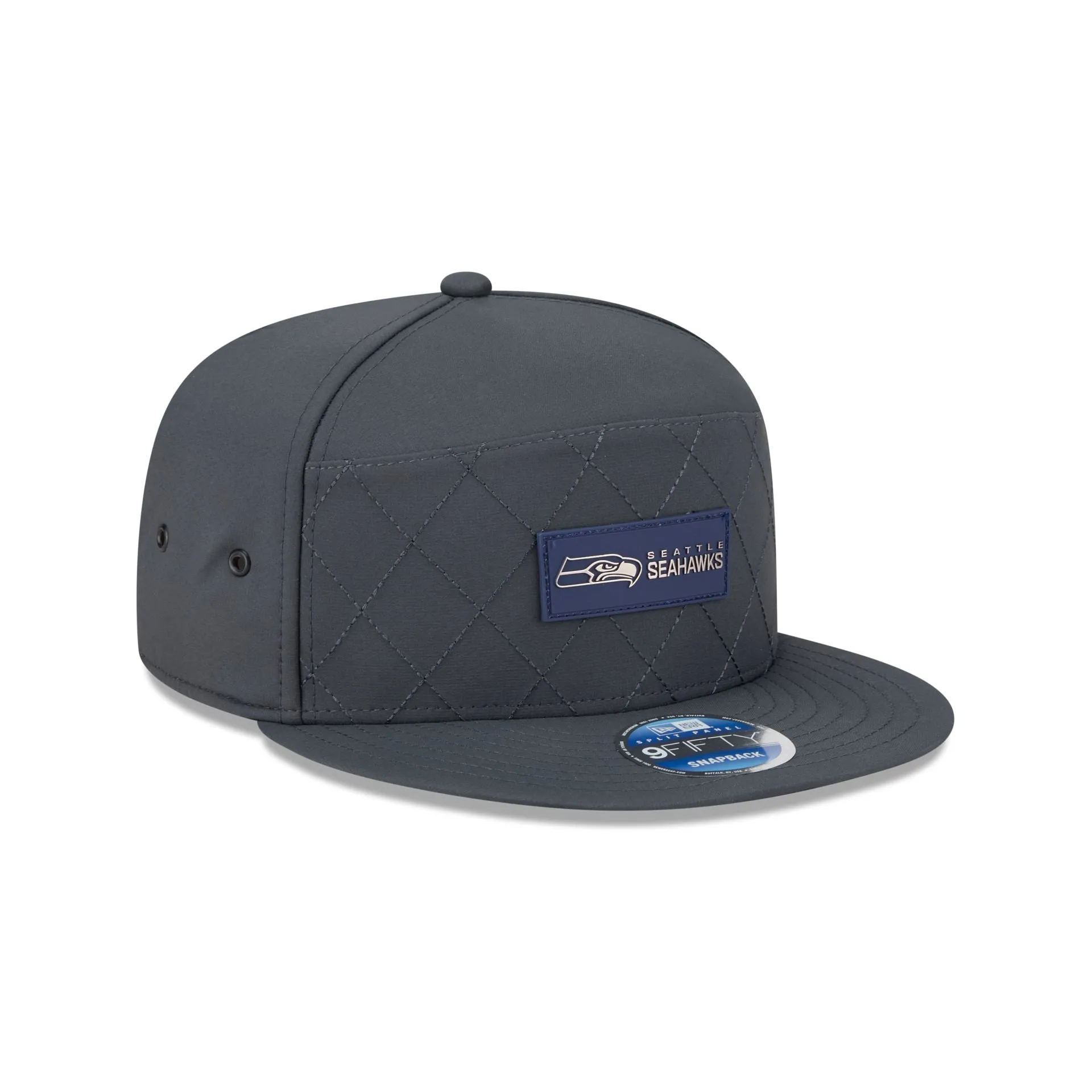 Seattle Seahawks 2025 Sideline Cold Weather Steel Clouds Split Panel 9FIFTY Snapback Hat sold by New Era product image thumbnail 3