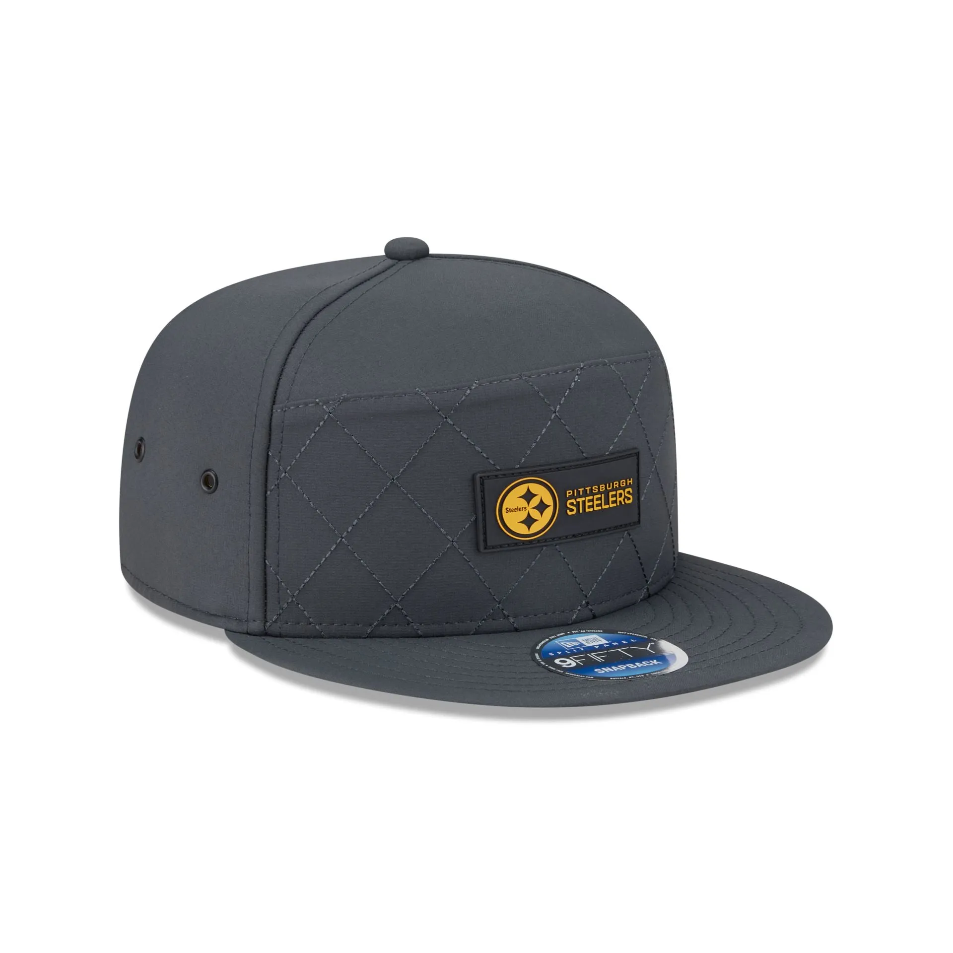 Pittsburgh Steelers 2025 Sideline Cold Weather Steel Clouds Split Panel 9FIFTY Snapback Hat sold by New Era product image thumbnail 3