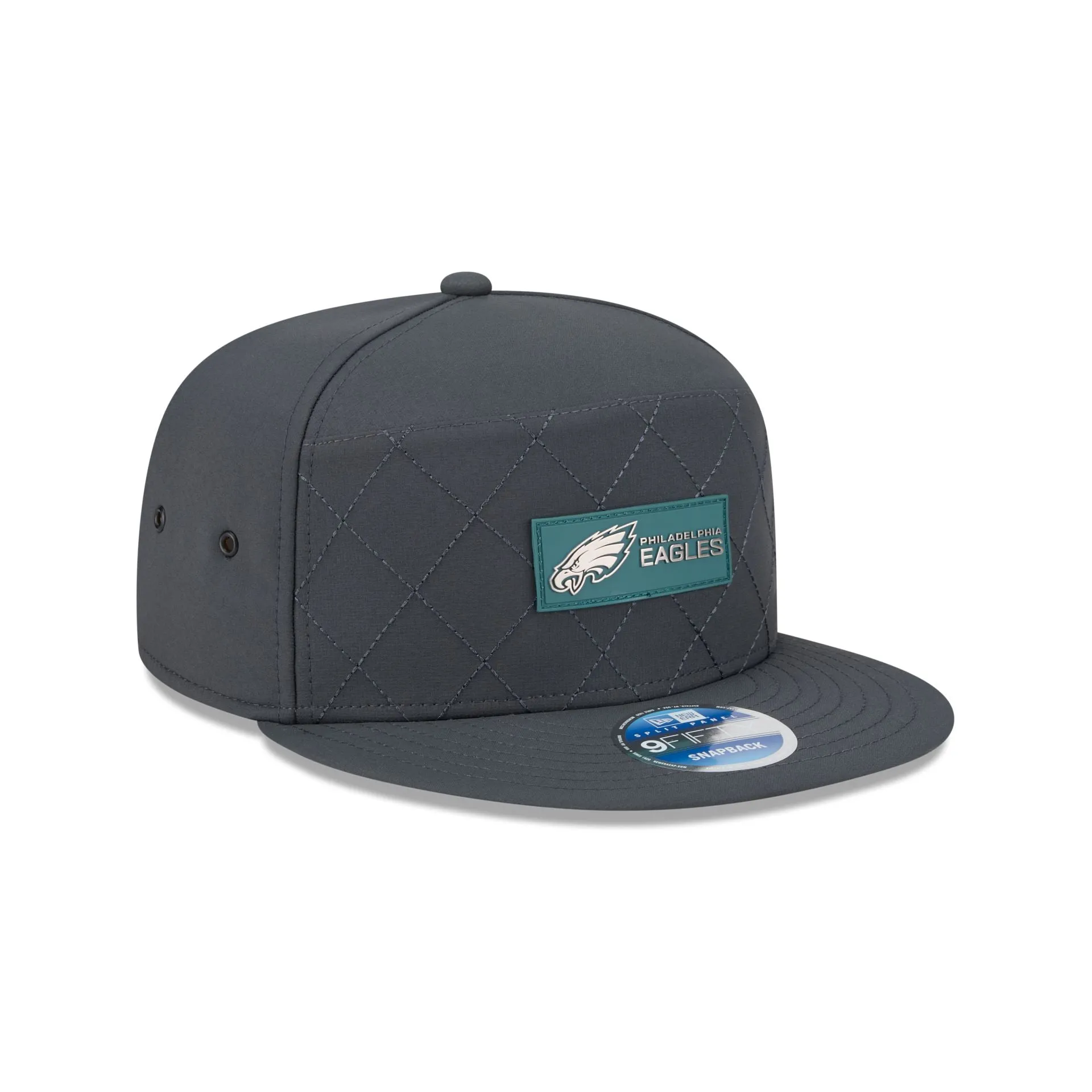 Philadelphia Eagles 2025 Sideline Cold Weather Steel Clouds Split Panel 9FIFTY Snapback Hat sold by New Era product image thumbnail 3