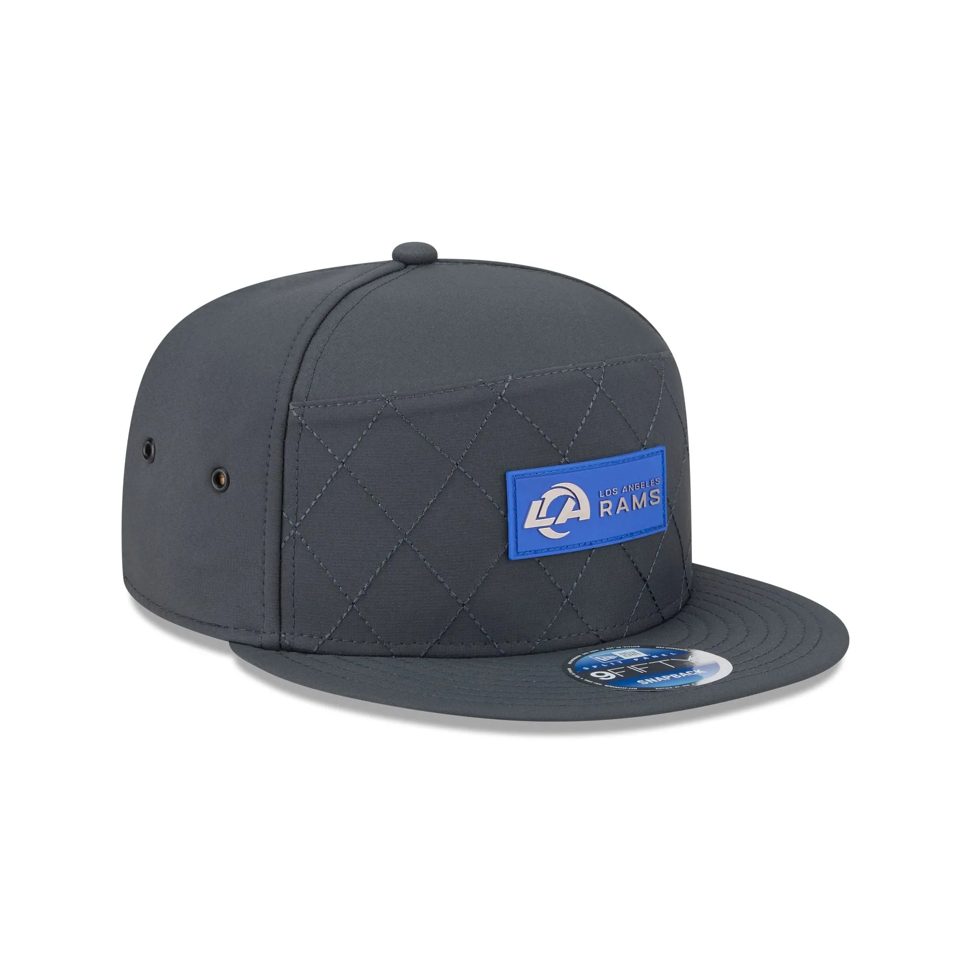 Los Angeles Rams 2025 Sideline Cold Weather Steel Clouds Split Panel 9FIFTY Snapback Hat sold by New Era product image thumbnail 3