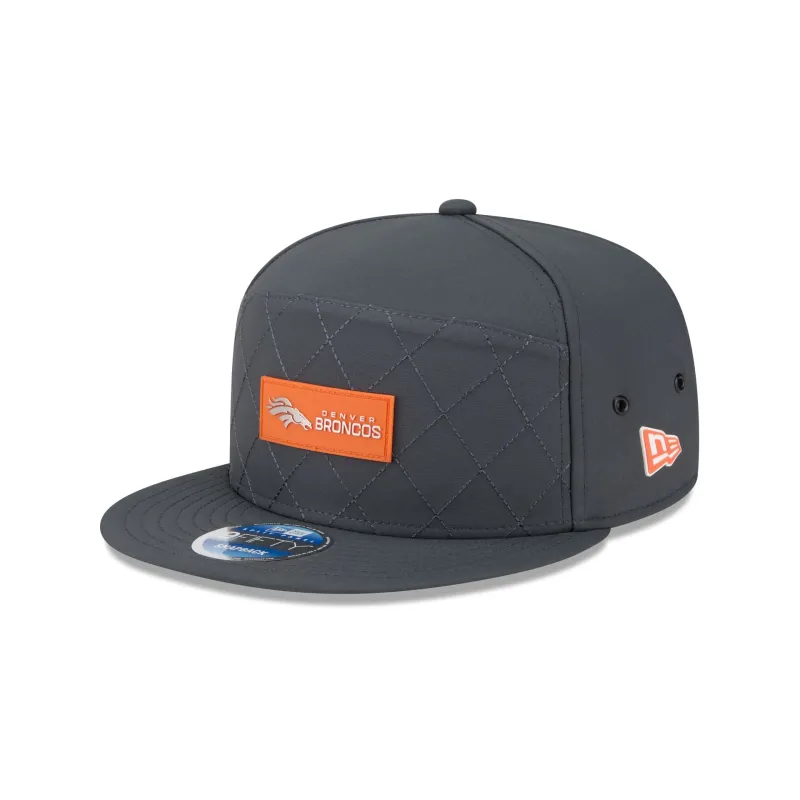 Denver Broncos 2025 Sideline Cold Weather Steel Clouds Split Panel 9FIFTY Snapback Hat sold by New Era