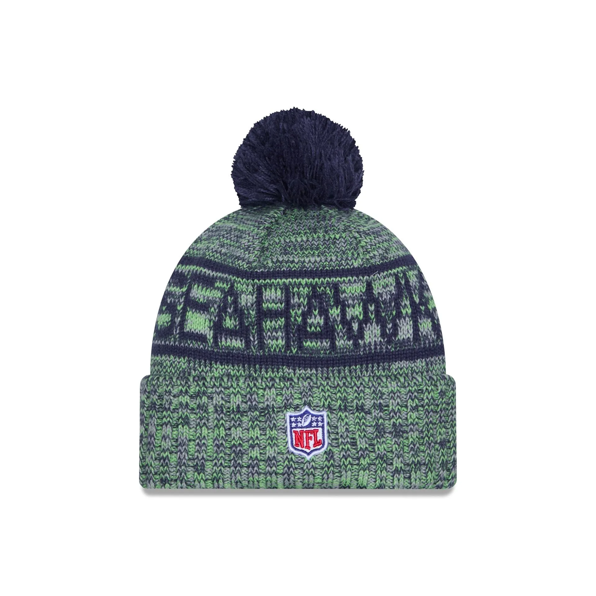 Seattle Seahawks 2025 Sideline Cold Weather Pom Knit Hat sold by New Era product image thumbnail 3